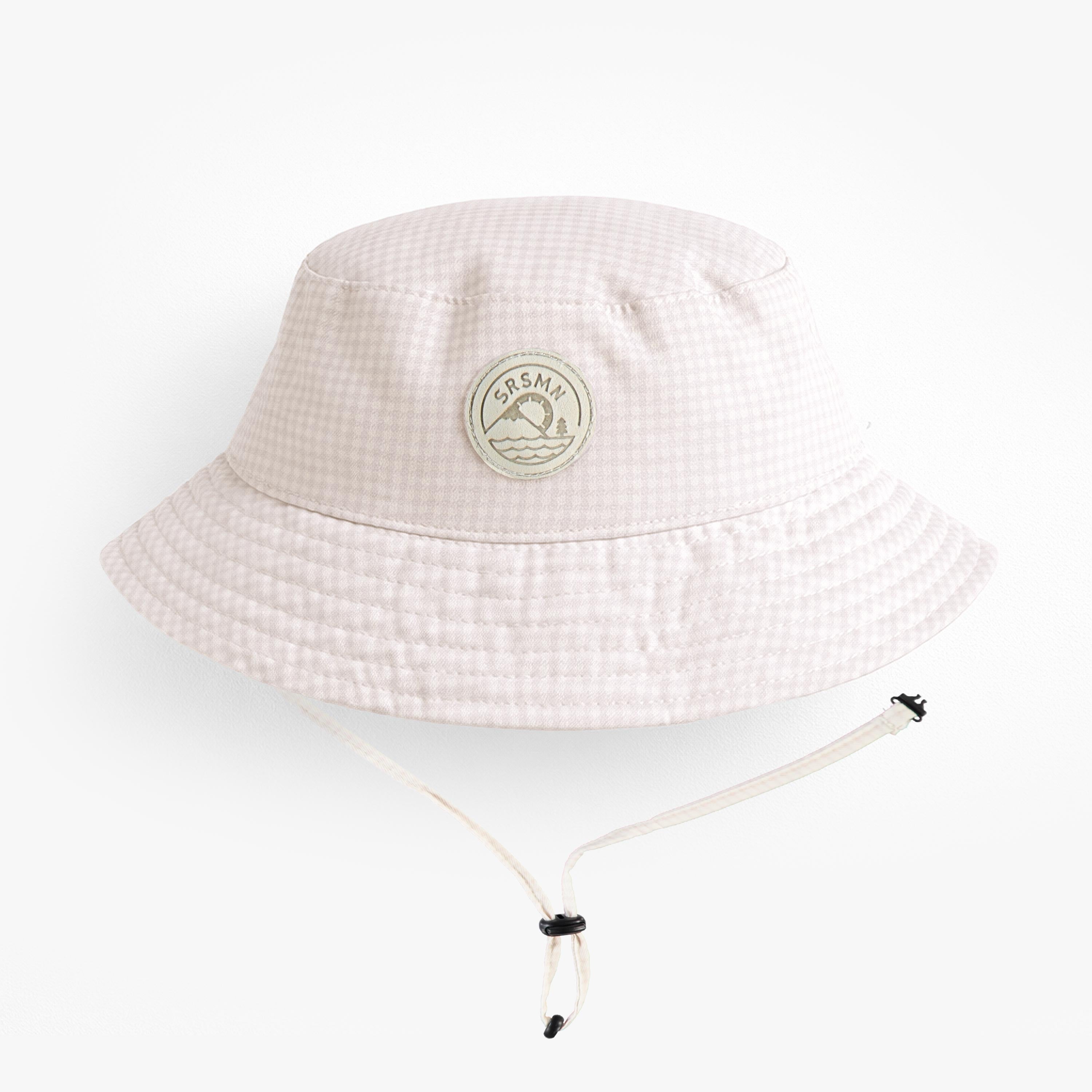 Chapeau crème à carreaux vichy, enfant - Souris Mini