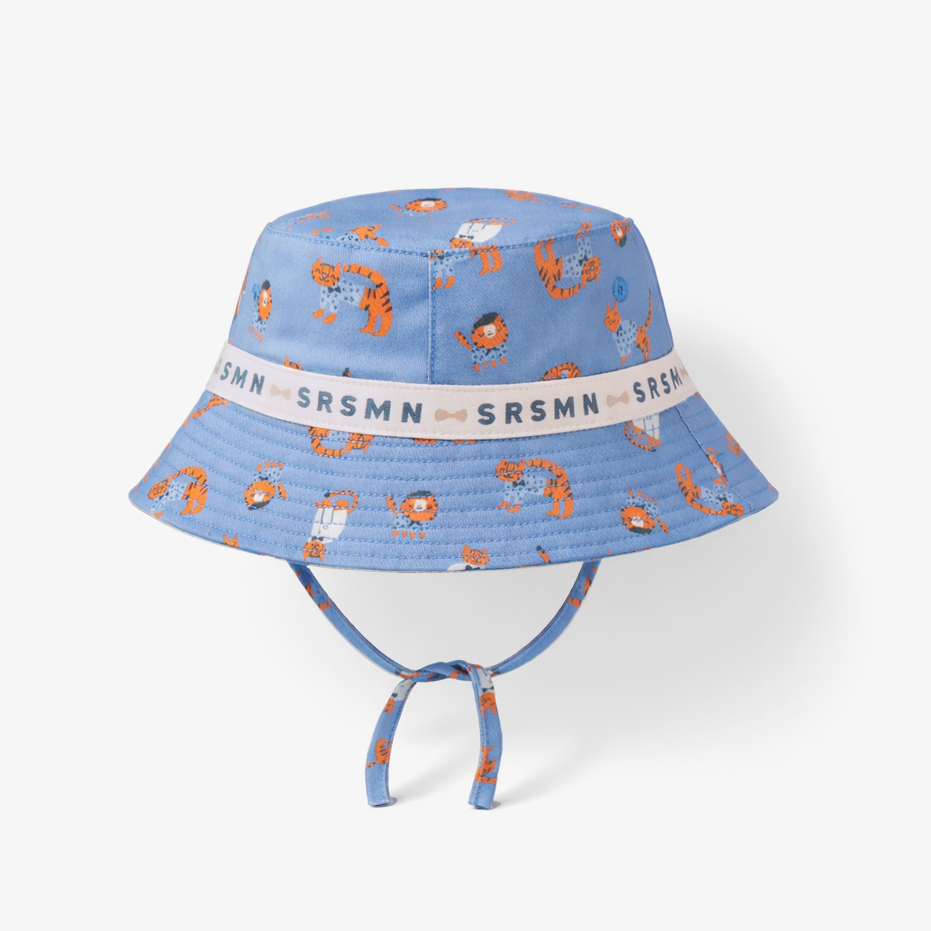 Chapeau de soleil bleu à motifs de tigres, bébé - Souris Mini