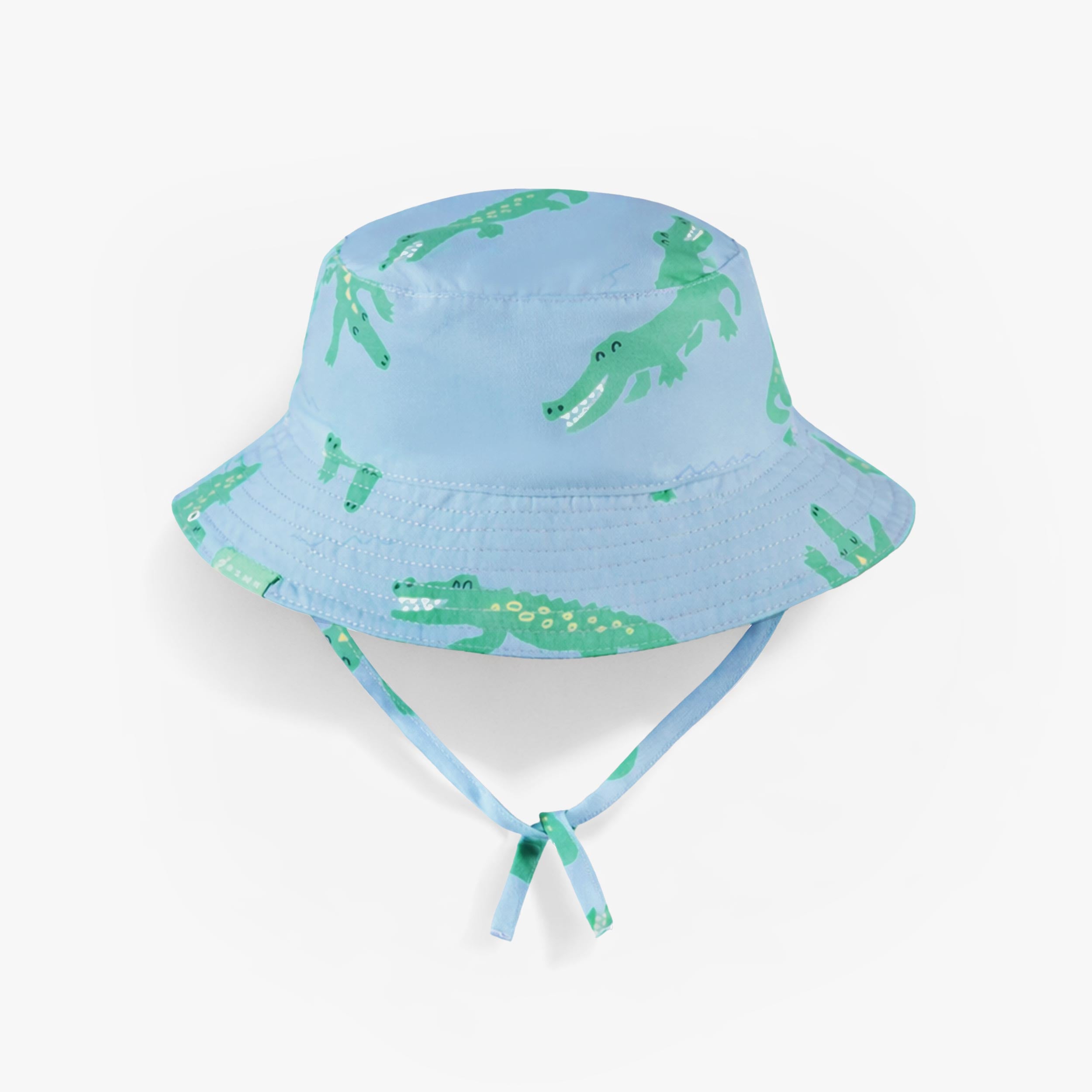 Chapeau de soleil réversible bleu à motifs de crocodiles, bébé - Souris Mini