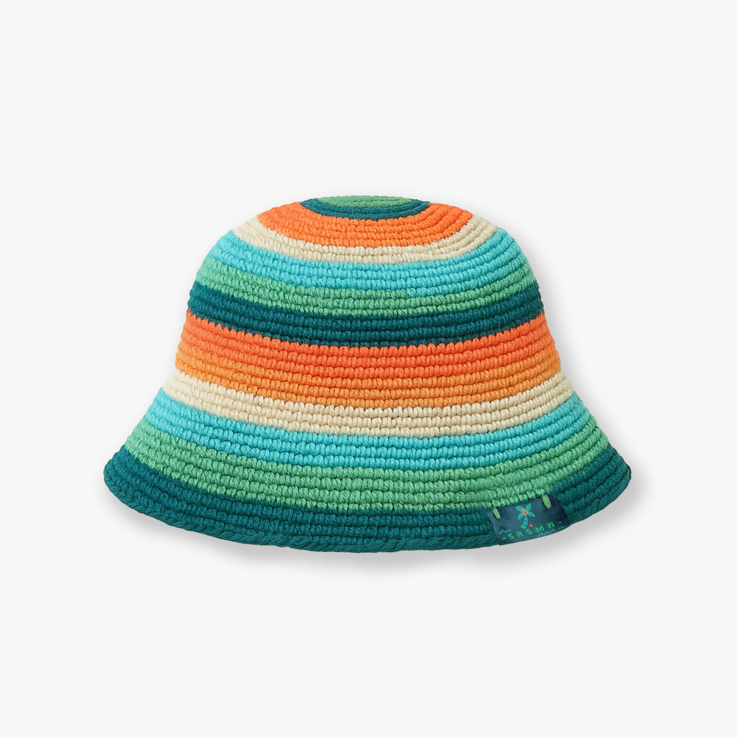 Chapeau en crochet à rayures colorées, enfant - Souris Mini