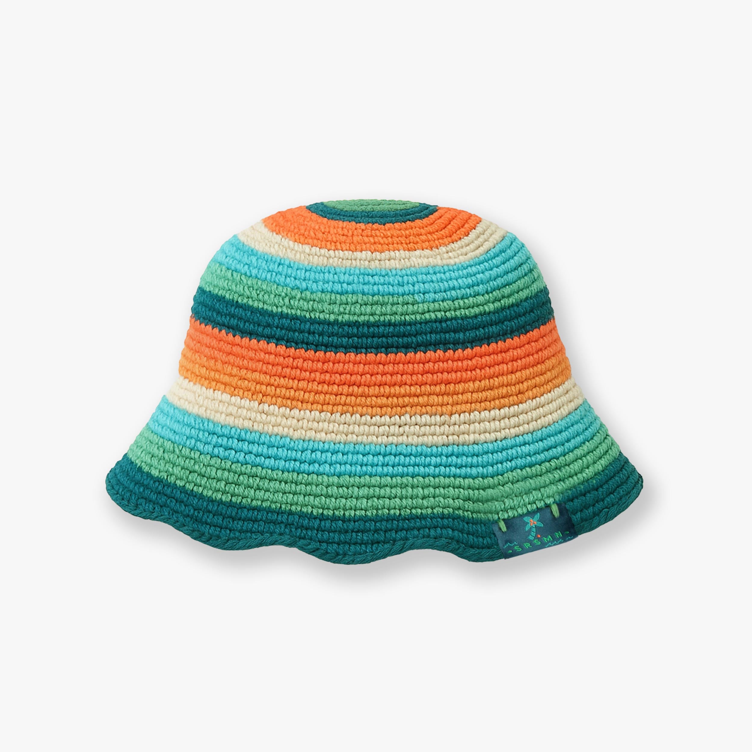 Chapeau en crochet à rayures colorées, enfant - Souris Mini