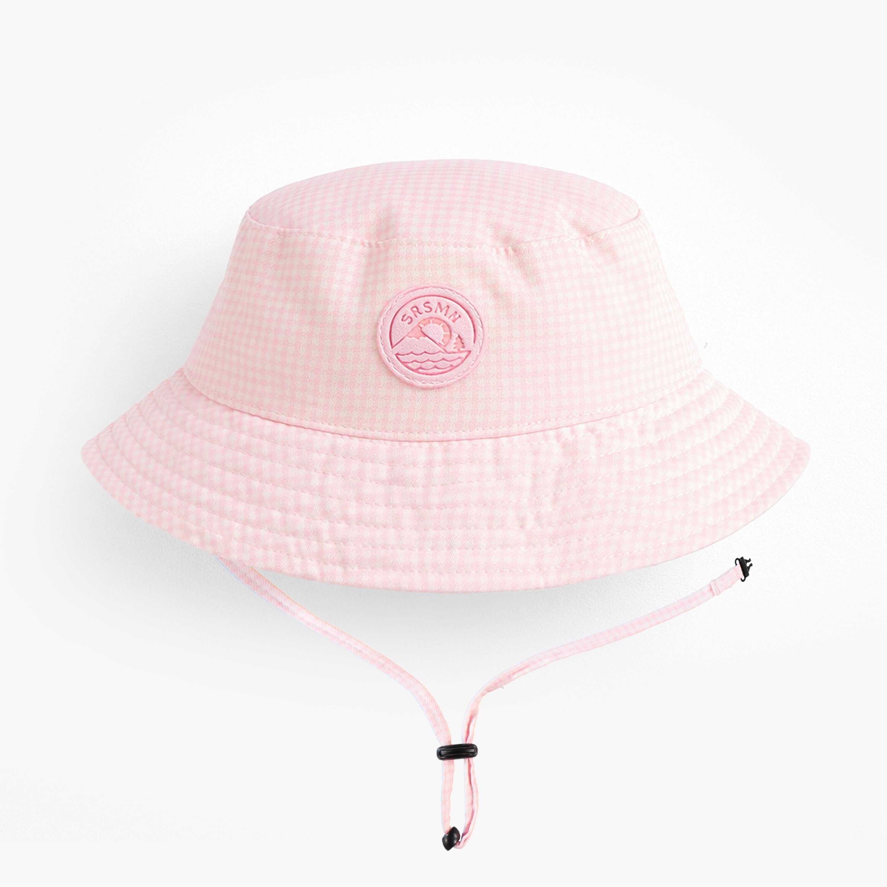 Chapeau rose à carreaux vichy, enfant - Souris Mini