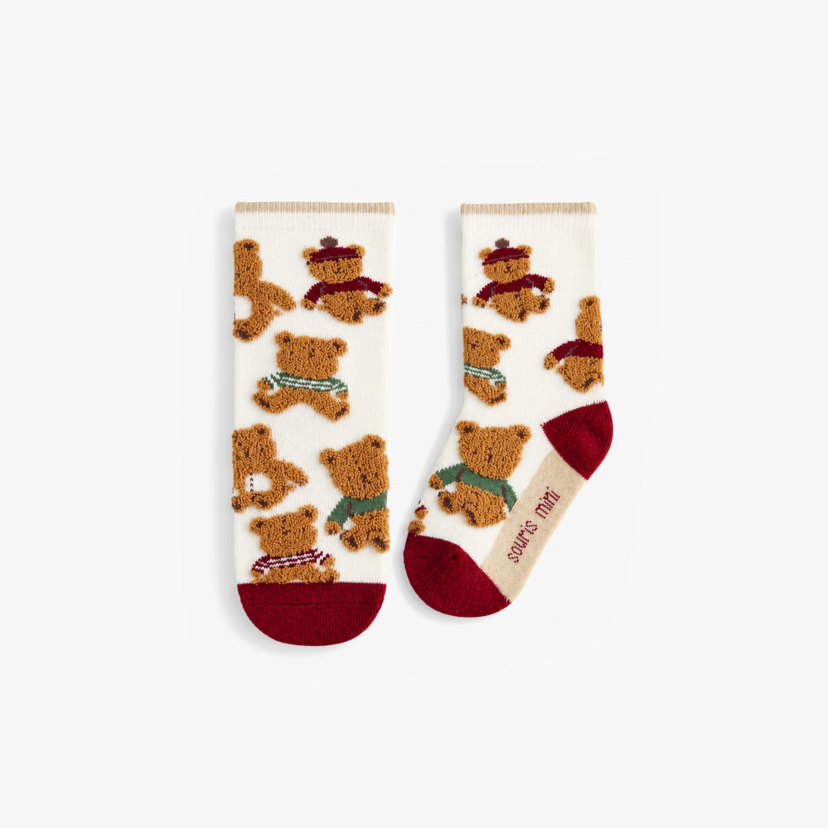 Chaussettes crème à motifs d’oursons, bébé - Souris Mini