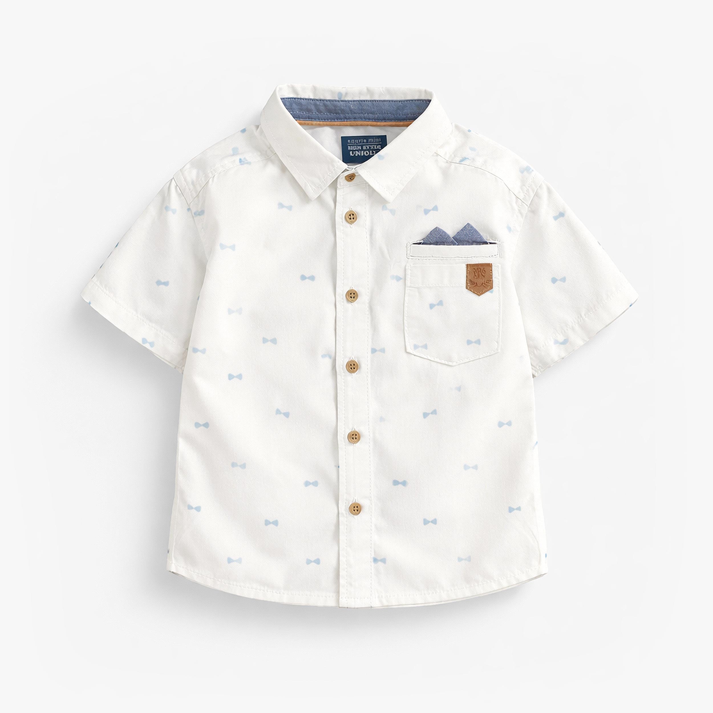 Chemise blanche à motifs, bébé - Souris Mini