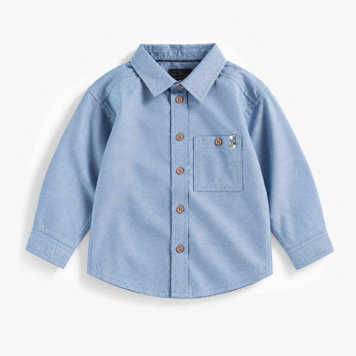 Chemise bleue à carreaux, bébé garçon - Souris Mini
