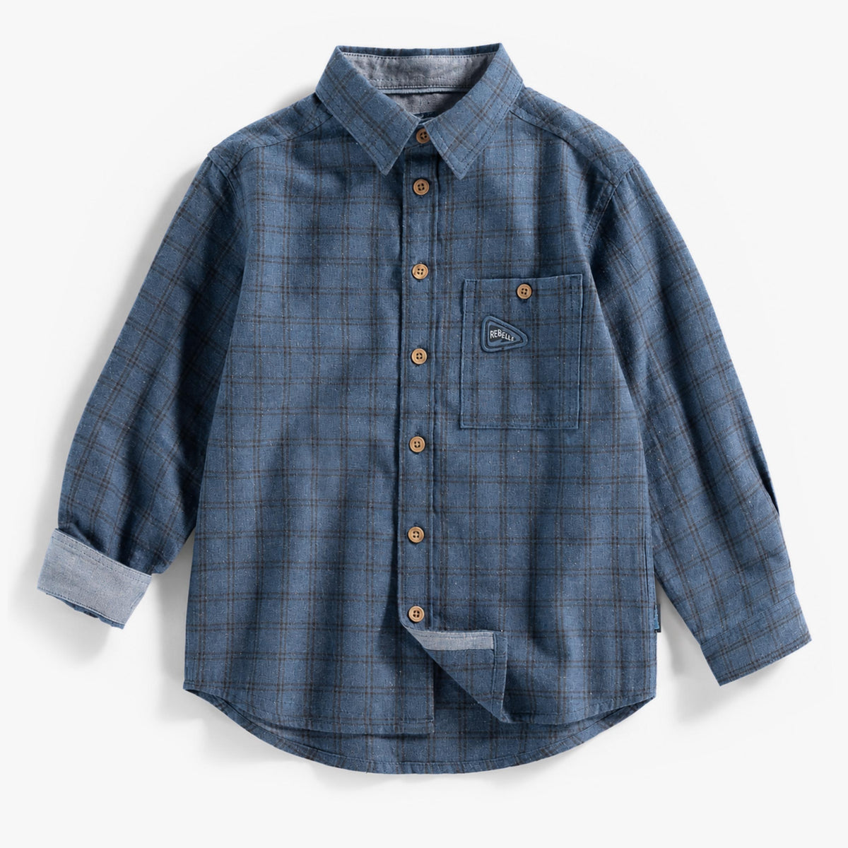 Chemise bleue à carreaux, enfant garçon - Souris Mini