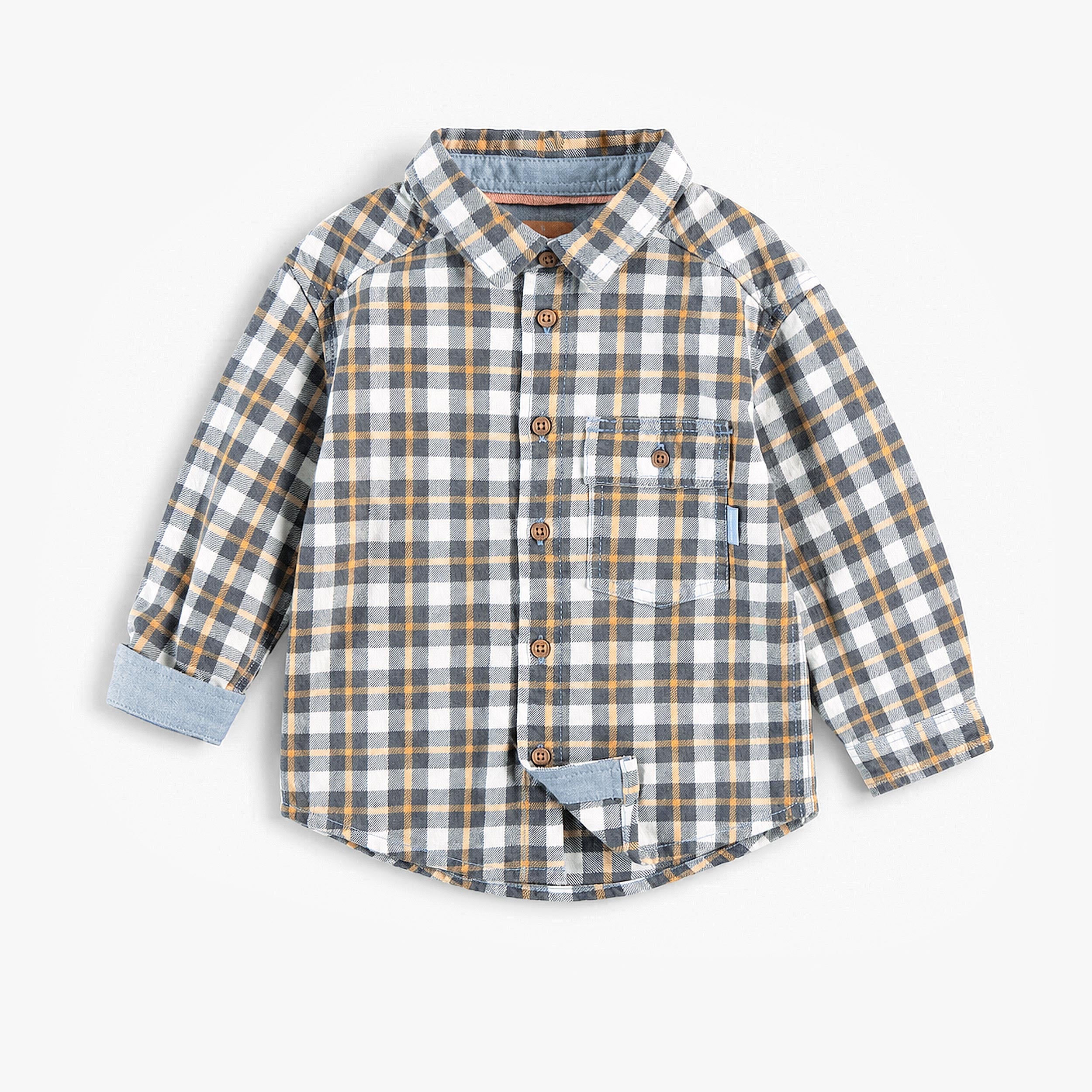 Chemise à carreaux denim, bébé - Souris Mini