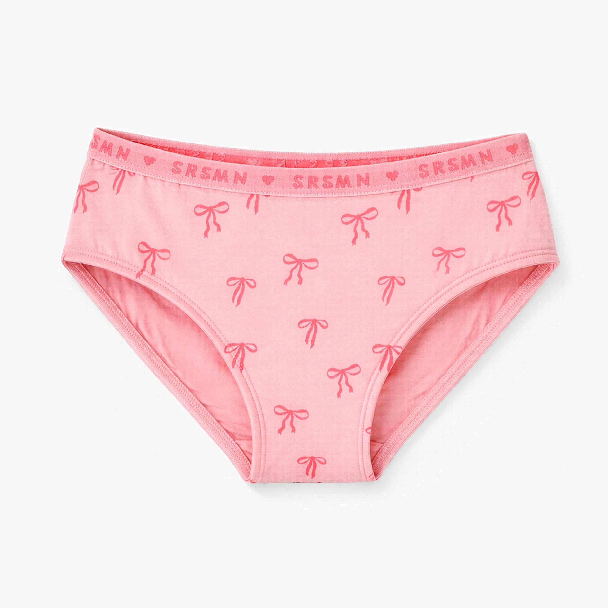 Culotte bikini rose à motifs de boucles, enfant - Souris Mini