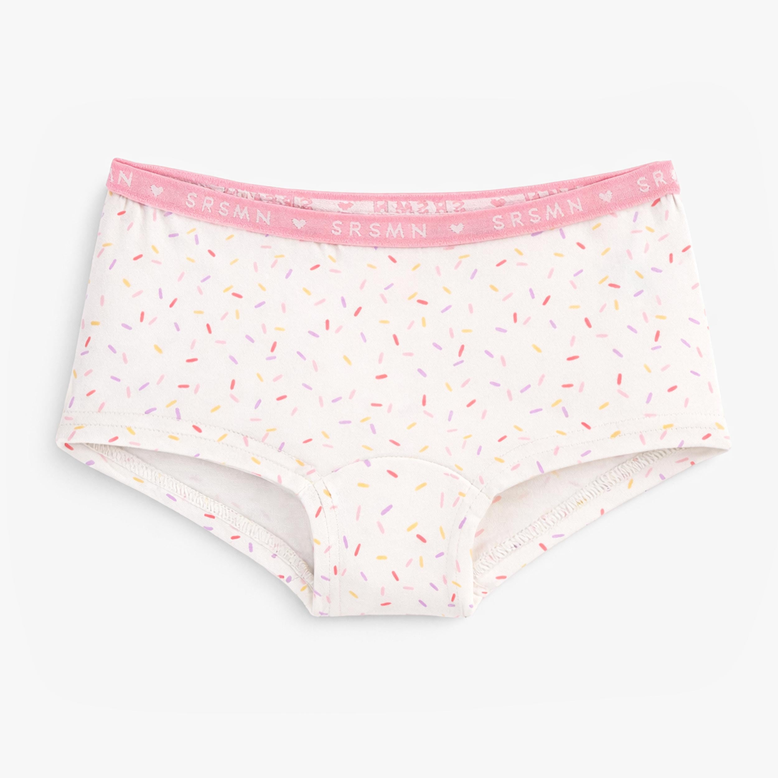 Culotte garçonne blanche à motifs de confettis, enfant - Souris Mini