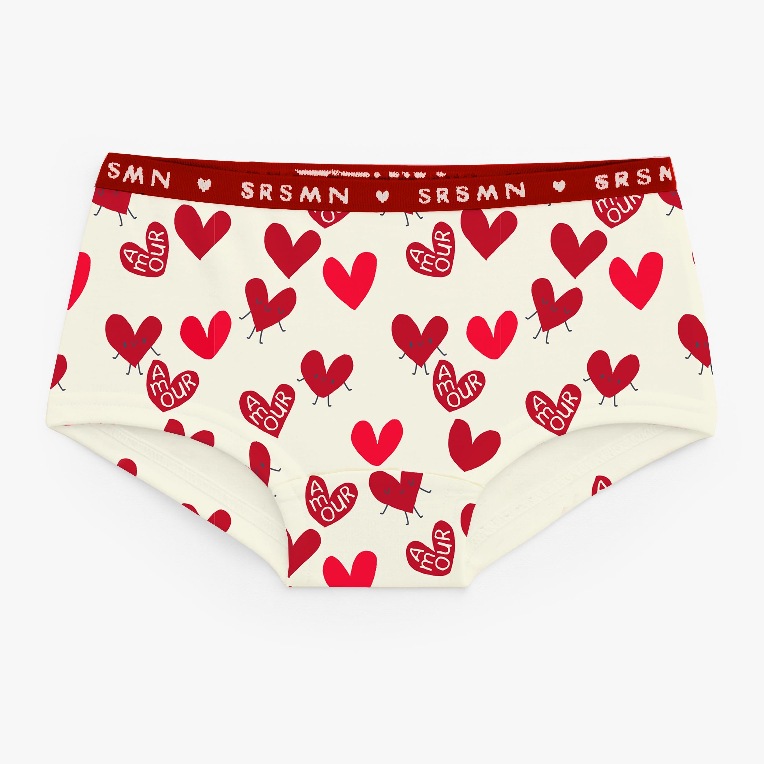 Culotte garçonne crème à motifs de cœurs, enfant - Souris Mini