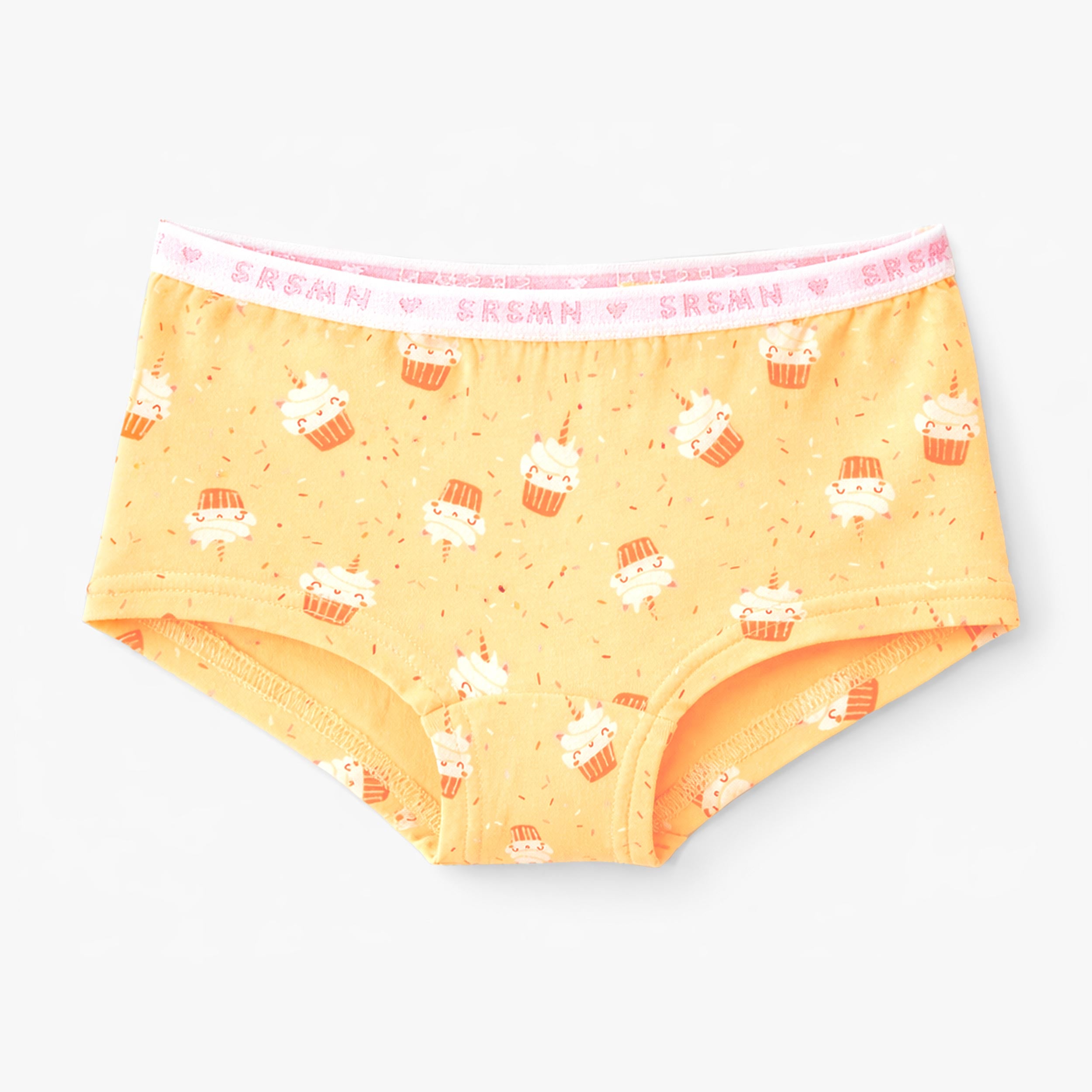 Culotte garçonne jaune à motifs de petits gâteaux, enfant - Souris Mini