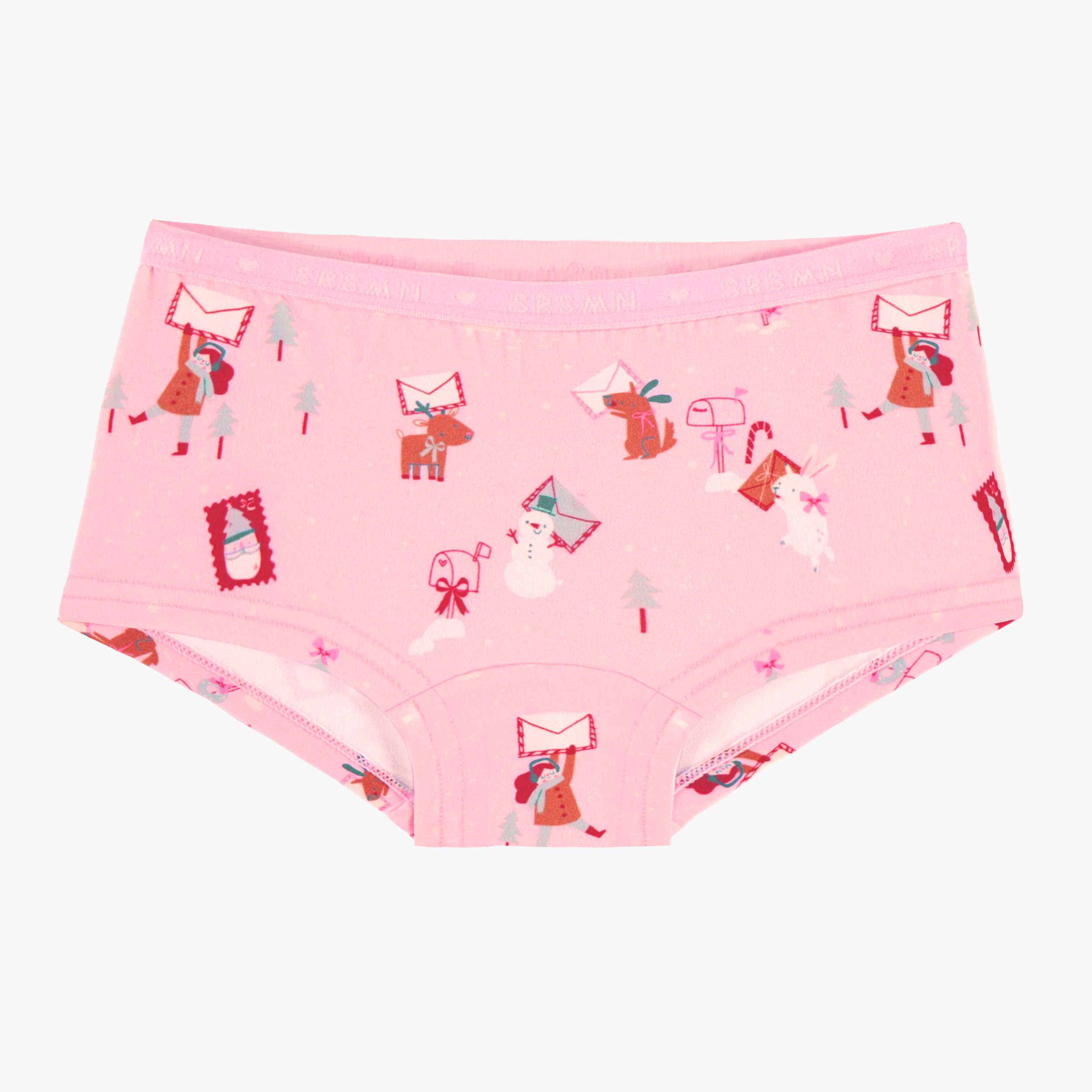 Culotte garçonne rose à motifs des Fêtes, enfant - Souris Mini