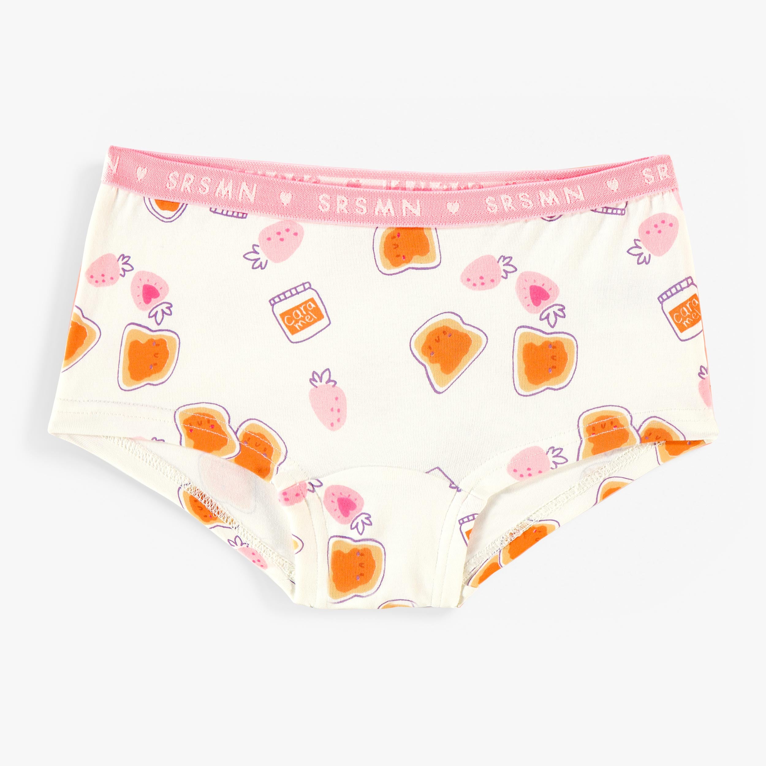 Culotte garçonne crème à imprimé de tartines et fraises, enfant - Souris Mini