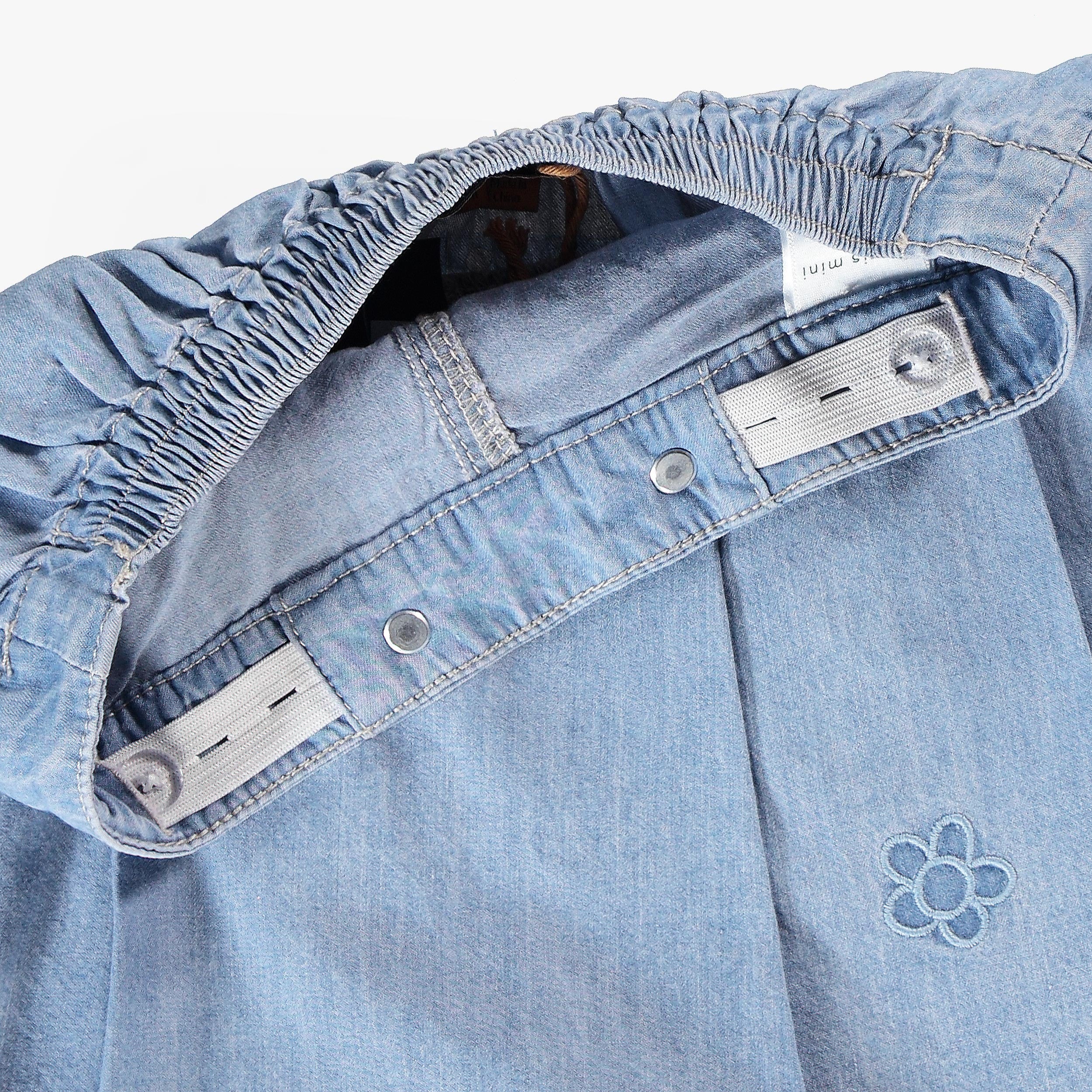 Détails élastiques intérieur ajustement de la jupe-short en denim léger, enfant