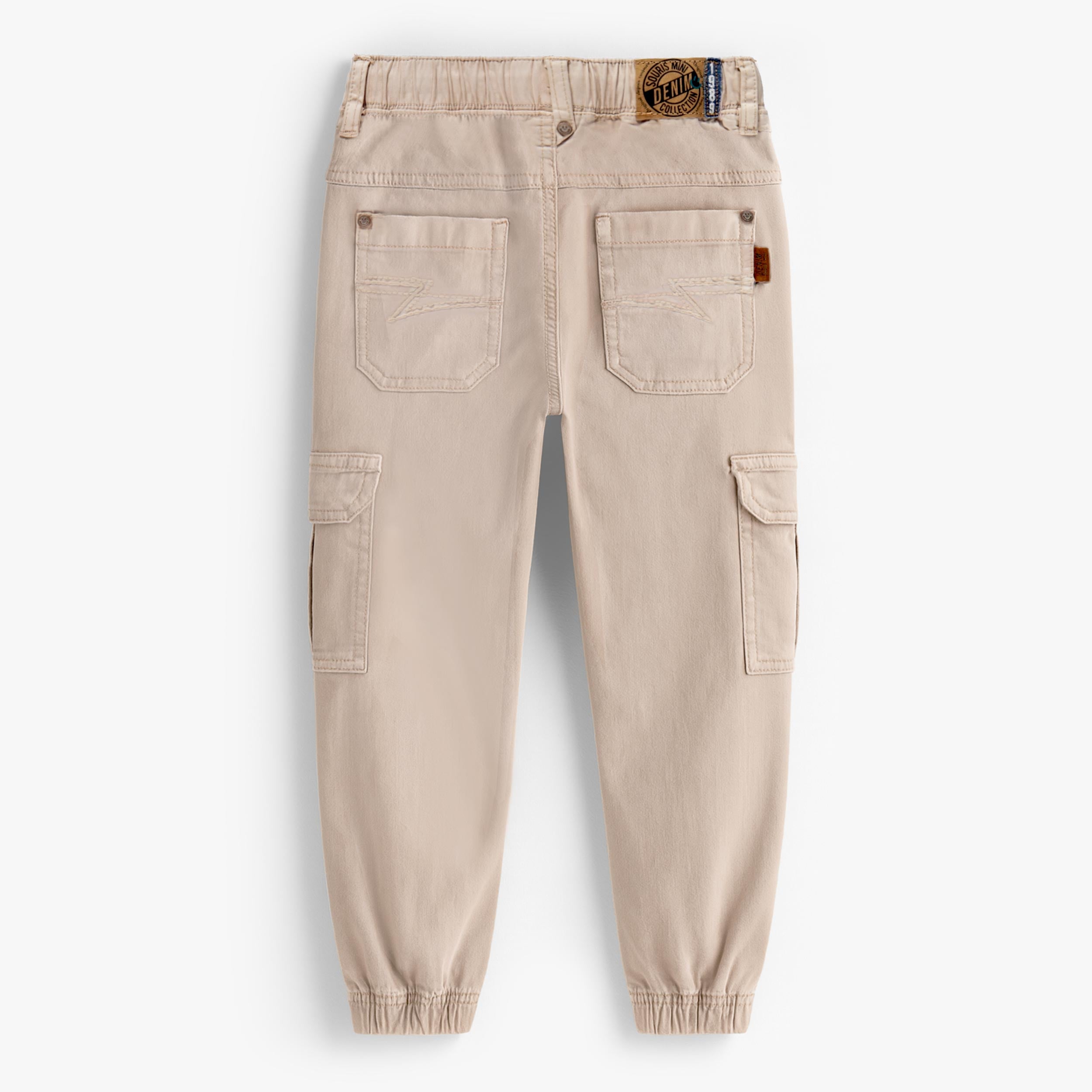 Dos du jean cargo beige, enfant - Souris Mini