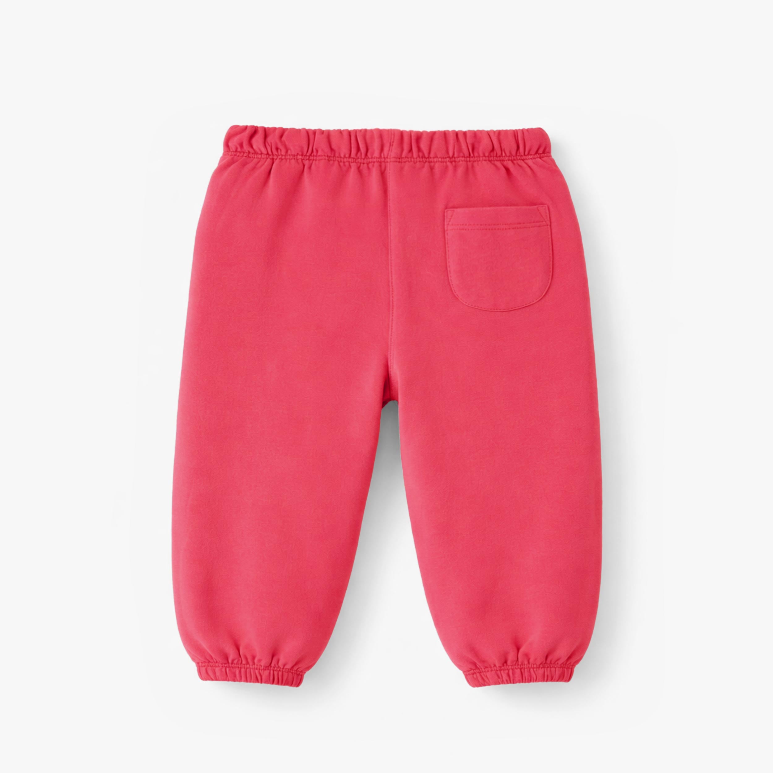 Dos du pantalon rouge style jogger, bébé