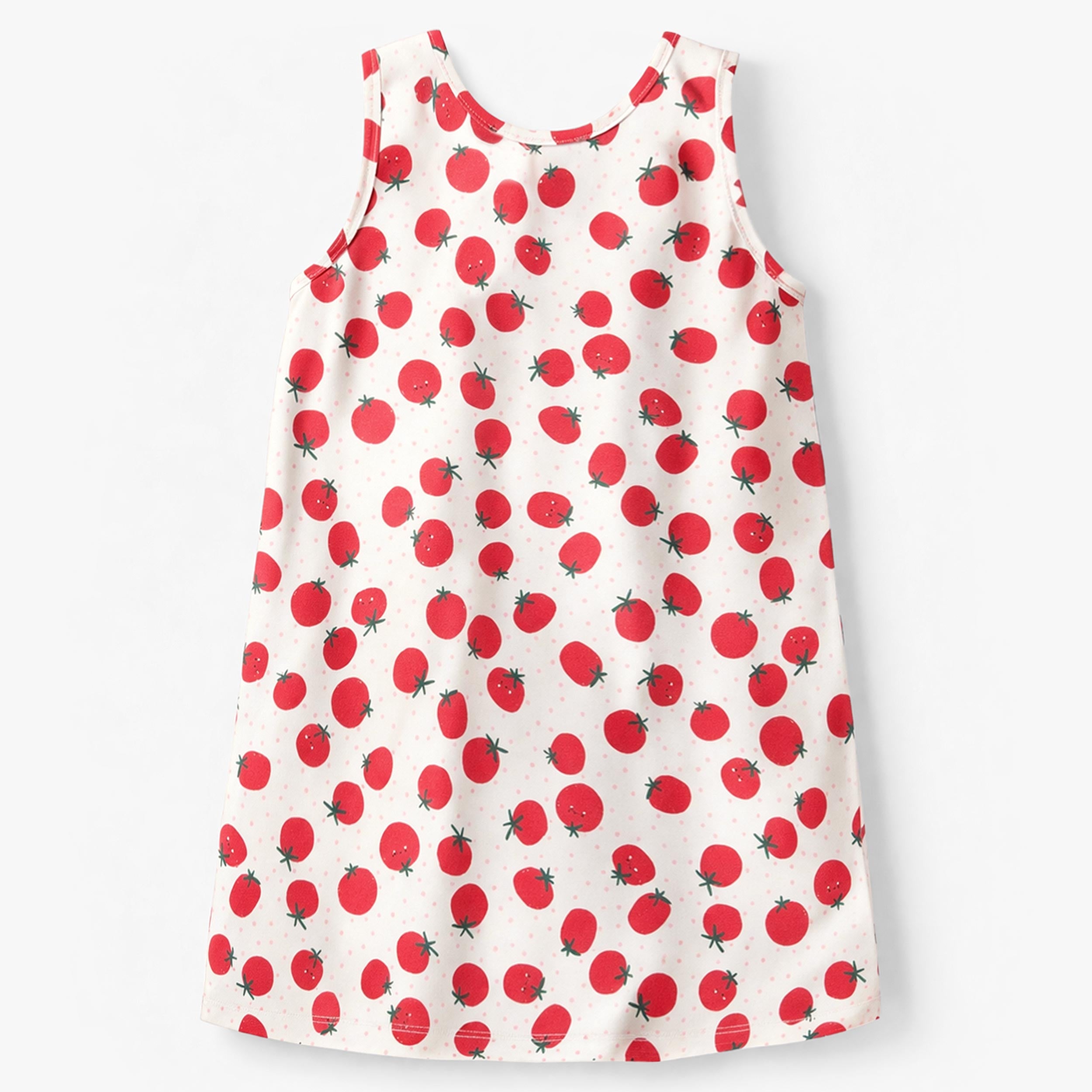 Dos de la robe blanche à motifs de tomates, enfant