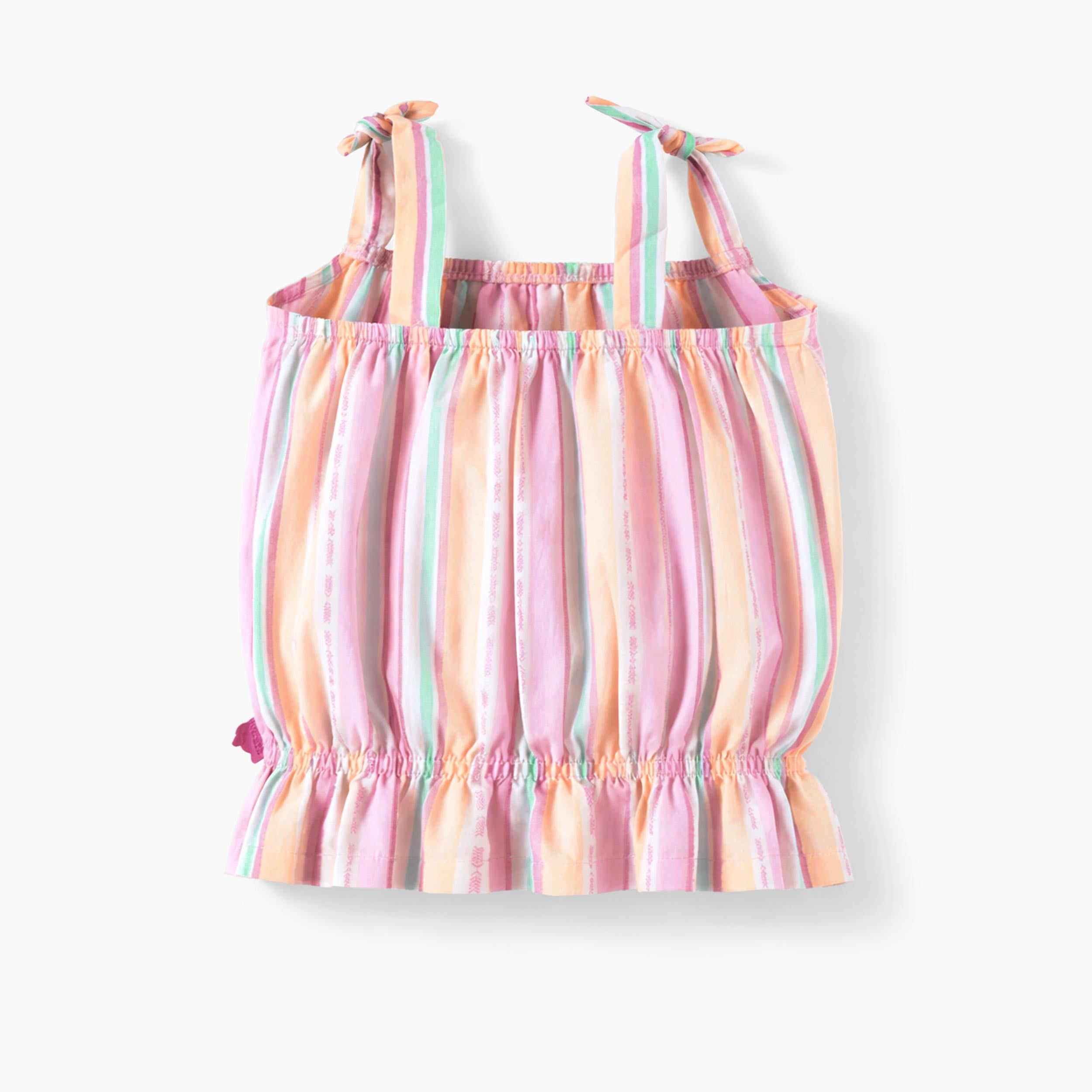 Dos de la camisole à rayures colorées, enfant