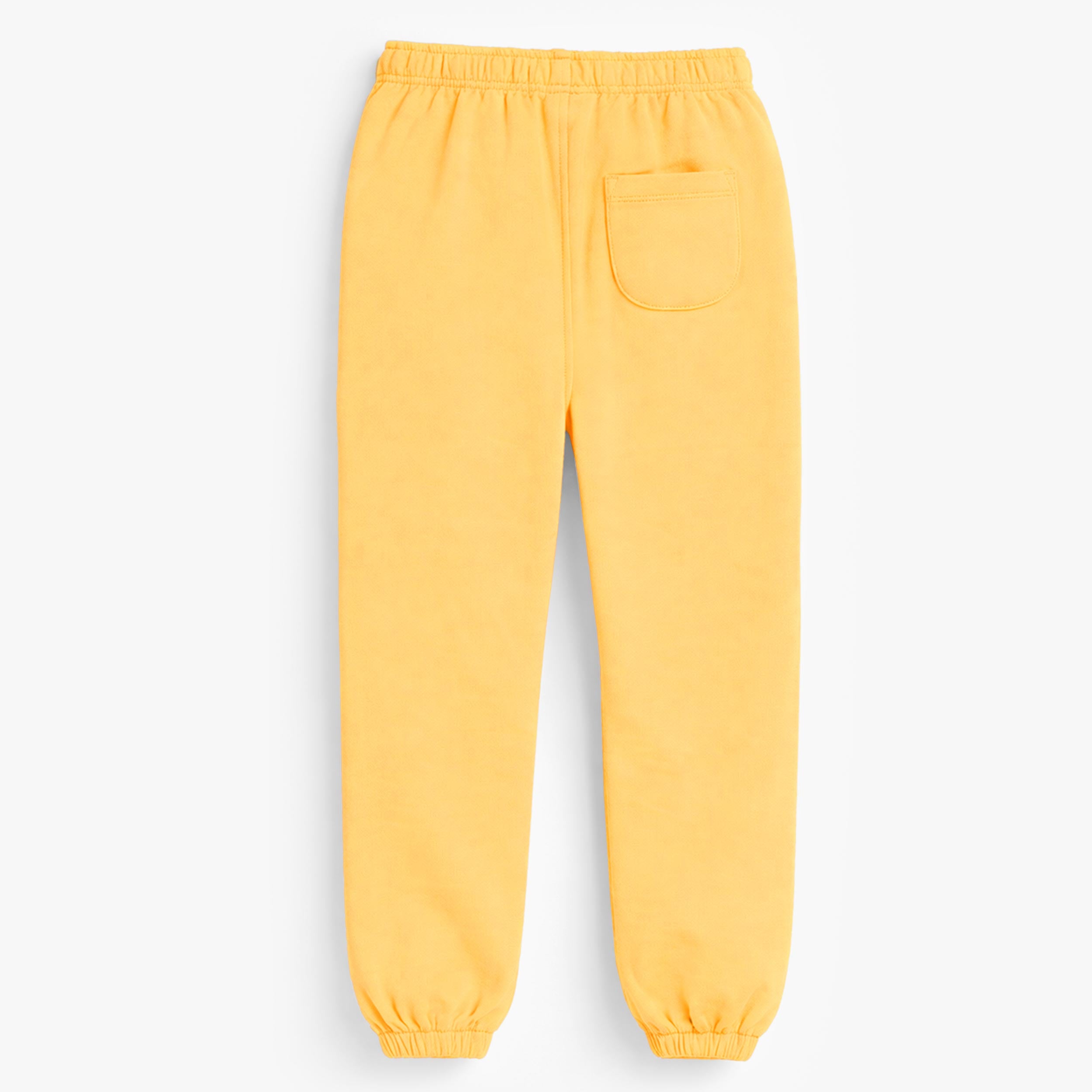 Dos du pantalon jaune style jogger, enfant
