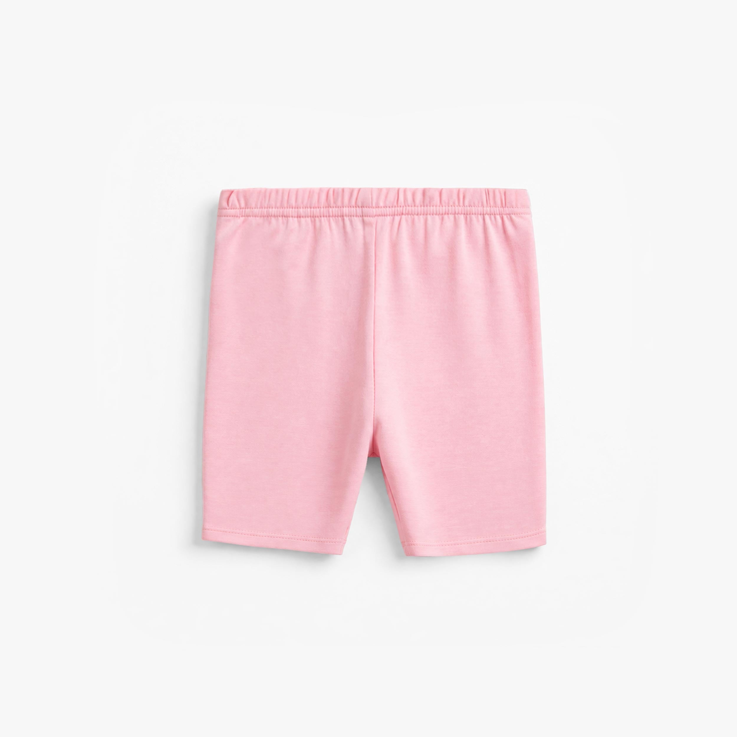 Dos du legging court rose en jersey extensible, bébé