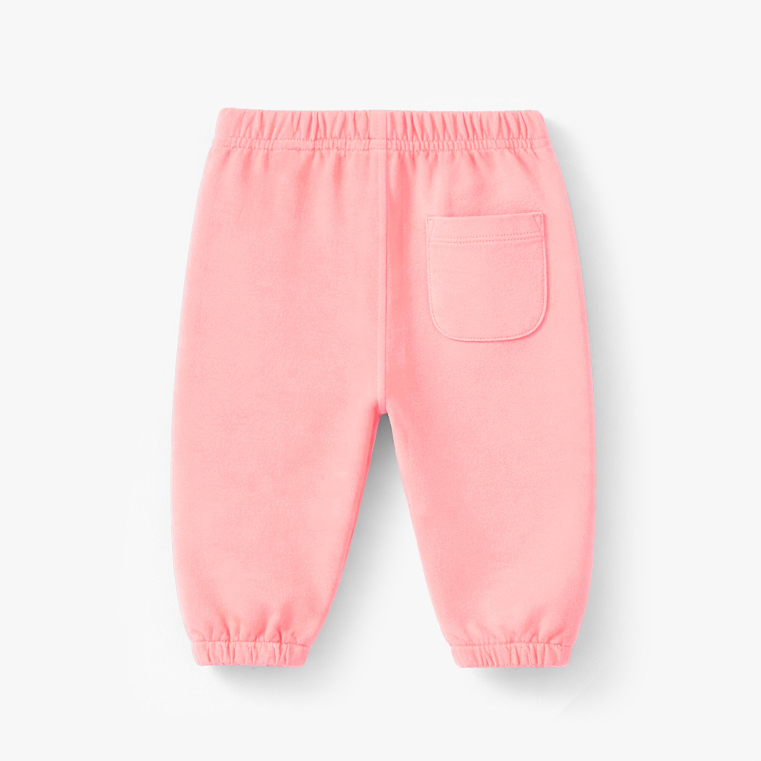 Dos du pantalon rose style jogger, bébé