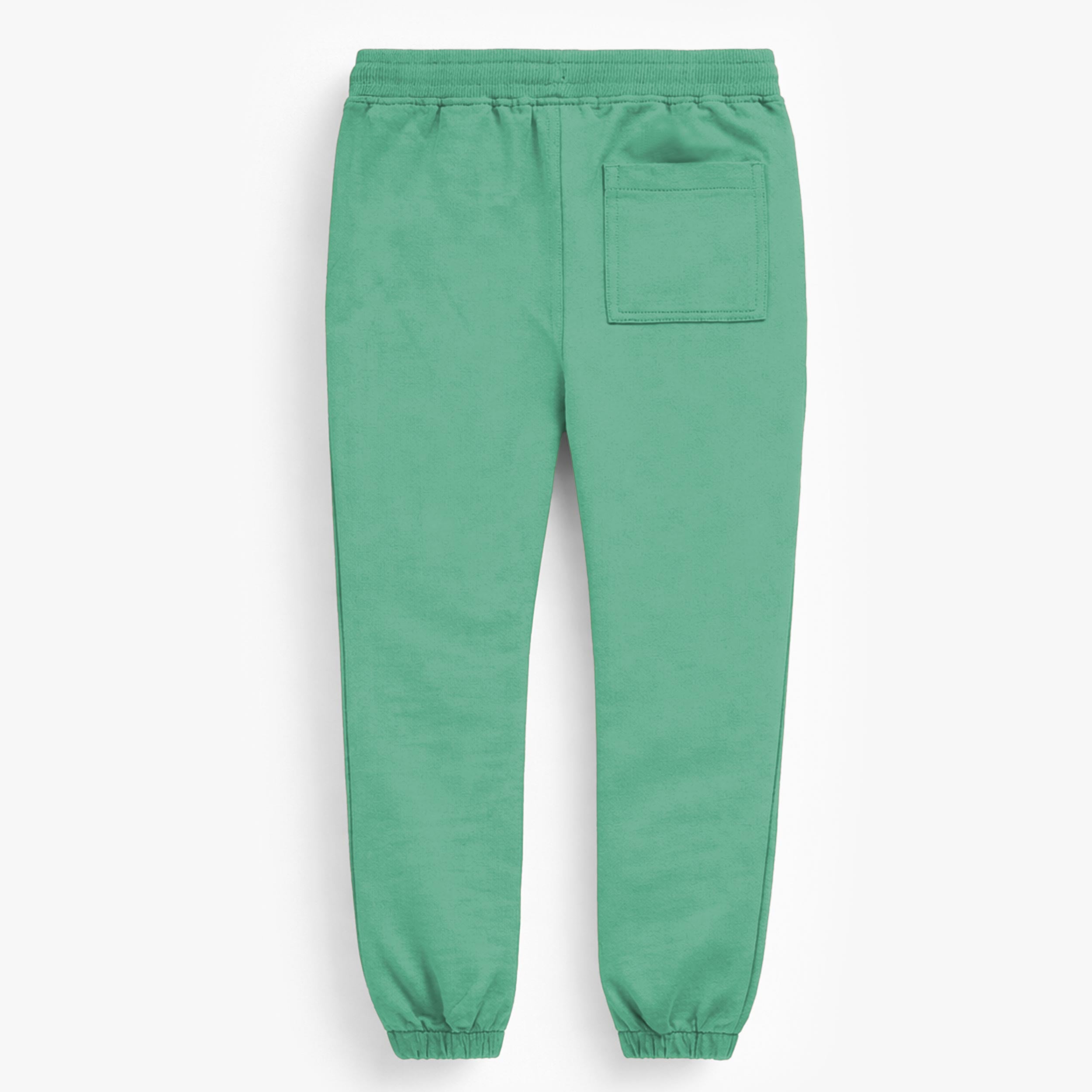 Dos du pantalon vert style jogger, enfant