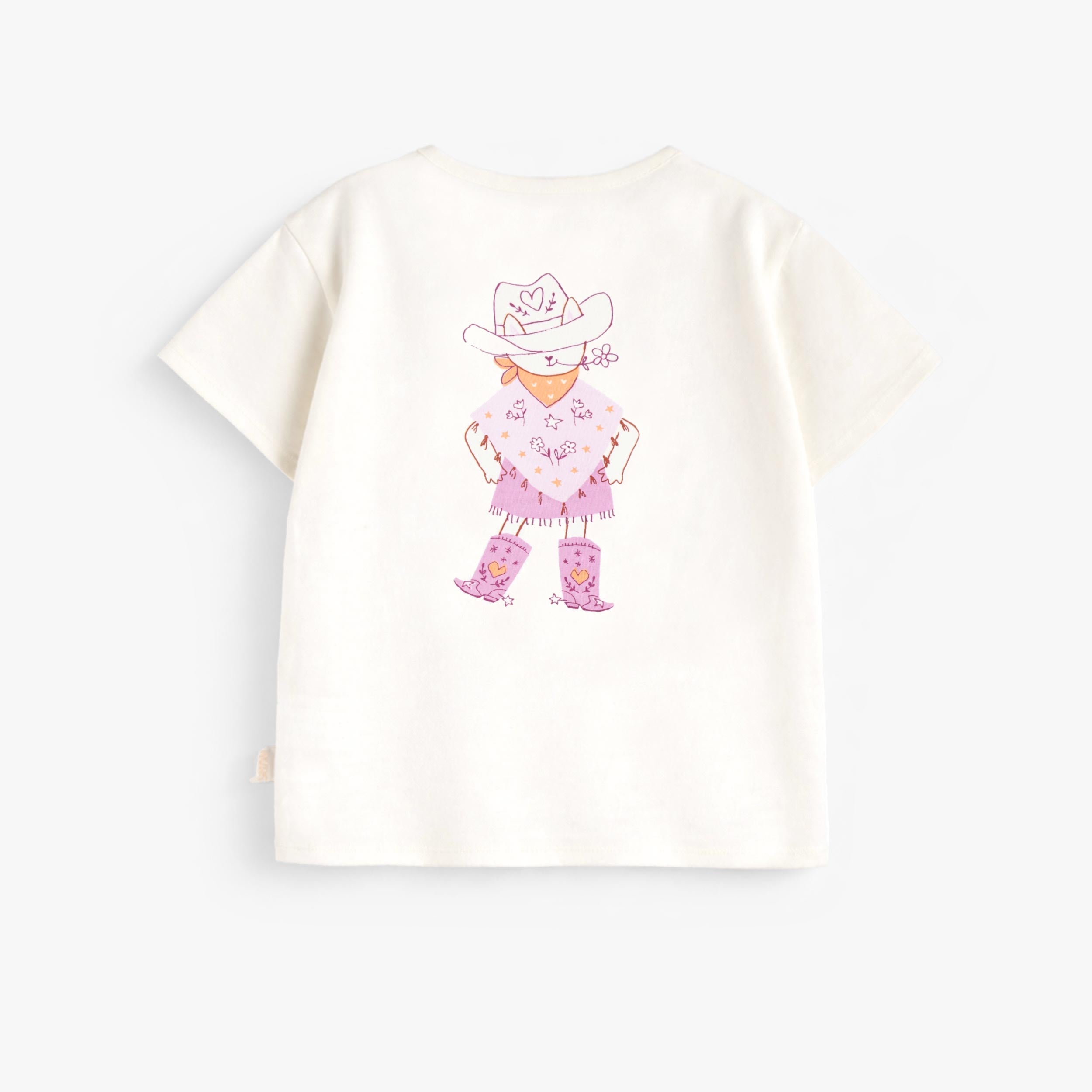 Dos du t-shirt crème avec illustration au dos, enfant - Souris Mini
