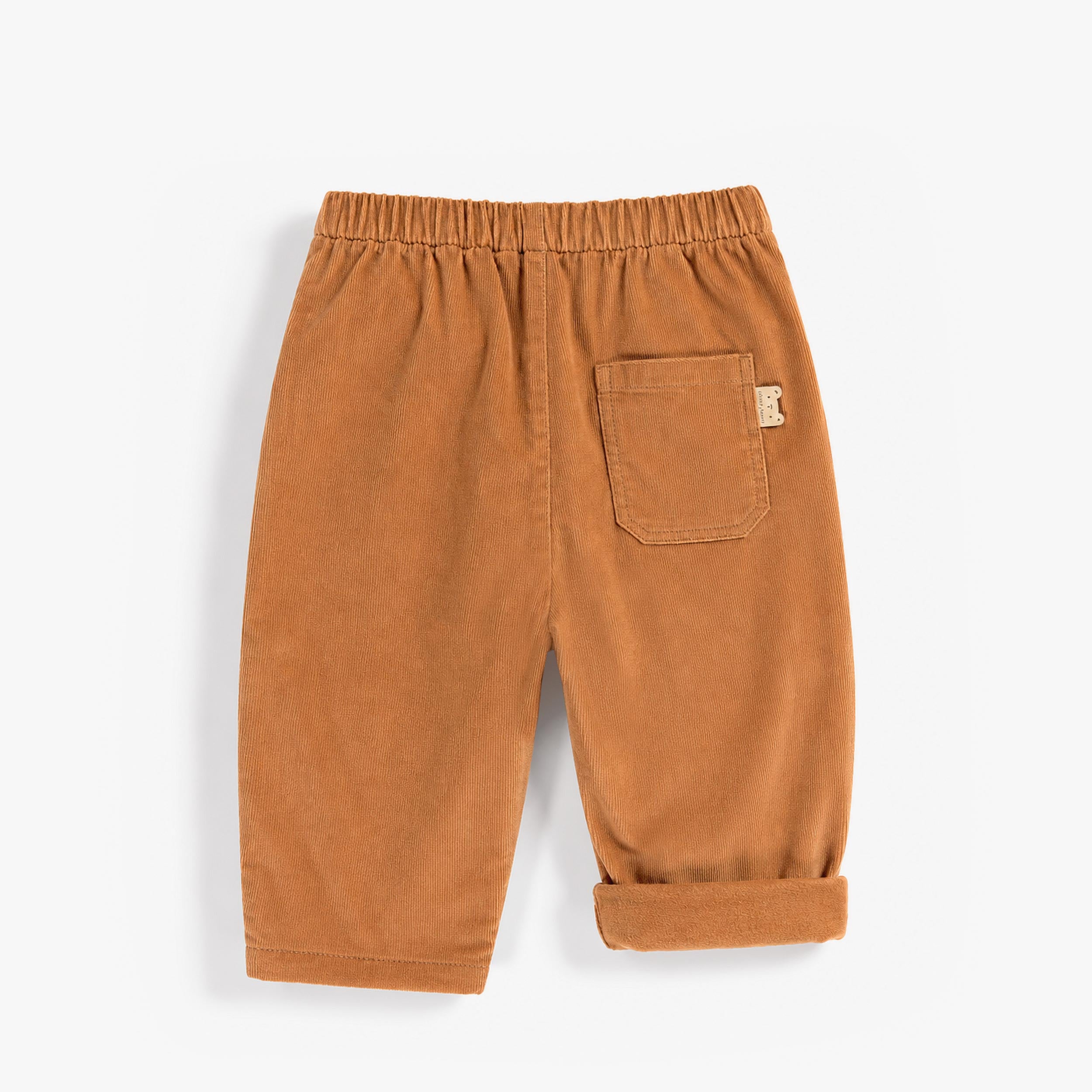 Dos du pantalon en velours côtelé brun, bébé - Souris Mini