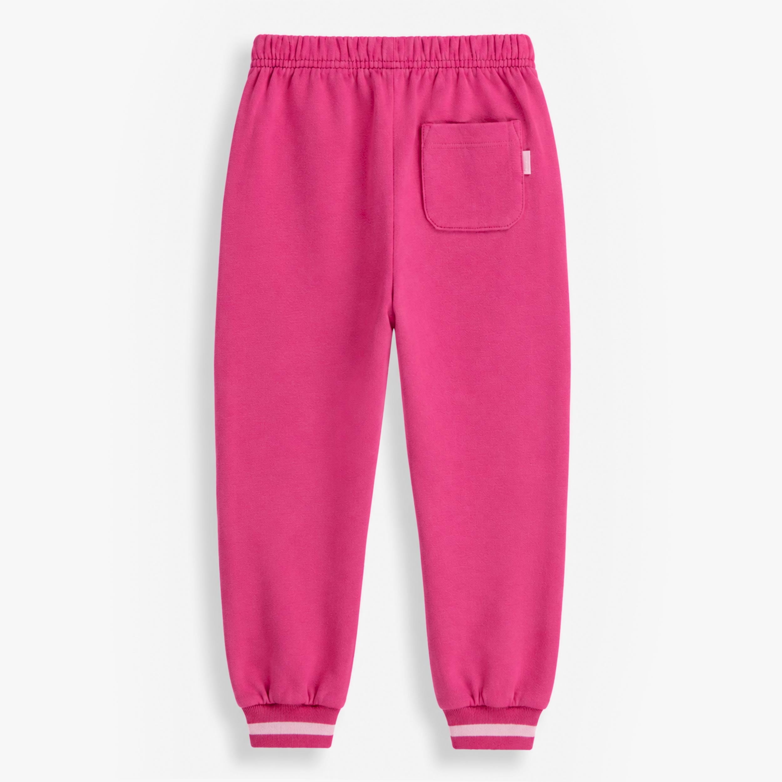 Dos du Pantalon rose en coton ouaté, enfant
