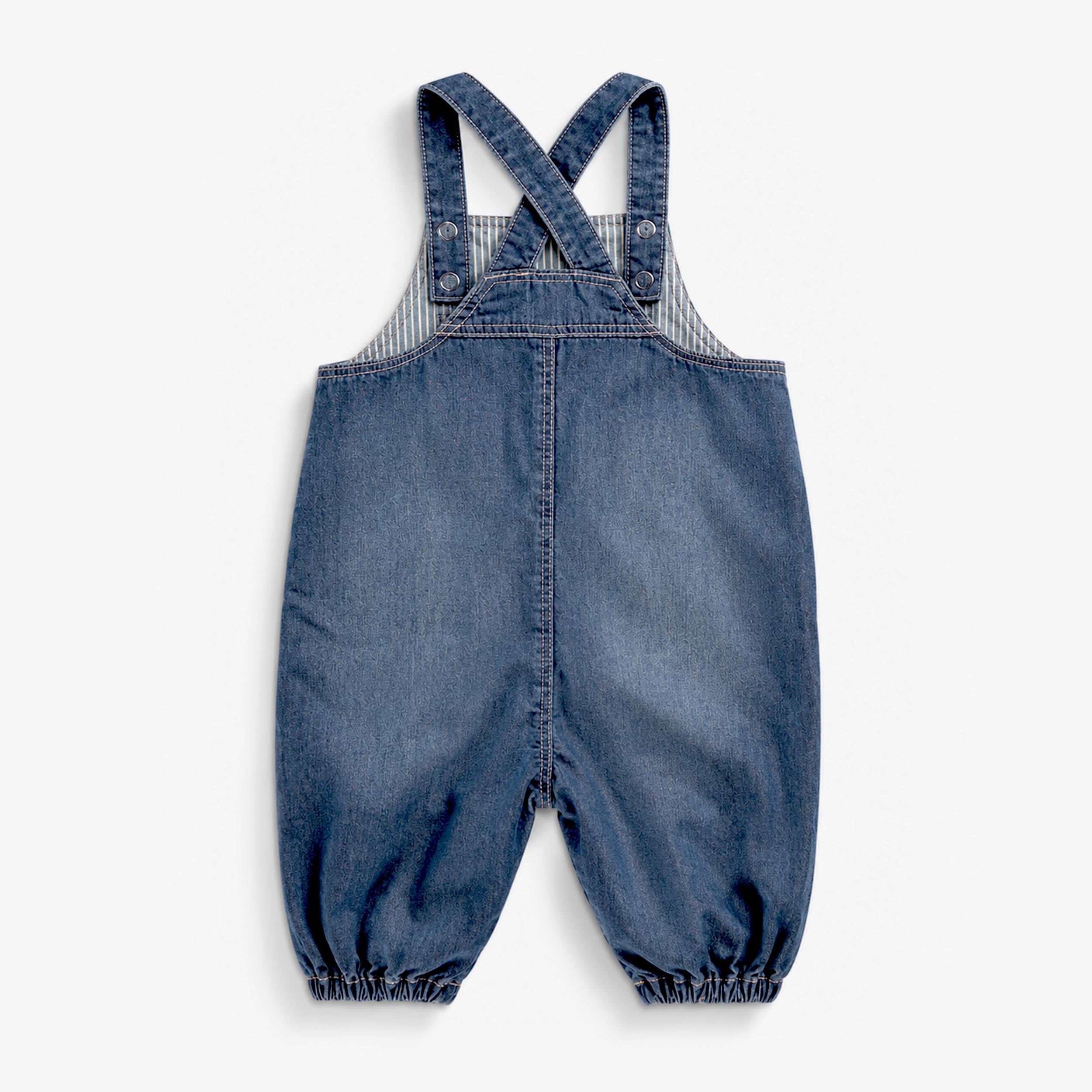 Dos de la salopette en denim léger, layette - Souris Mini