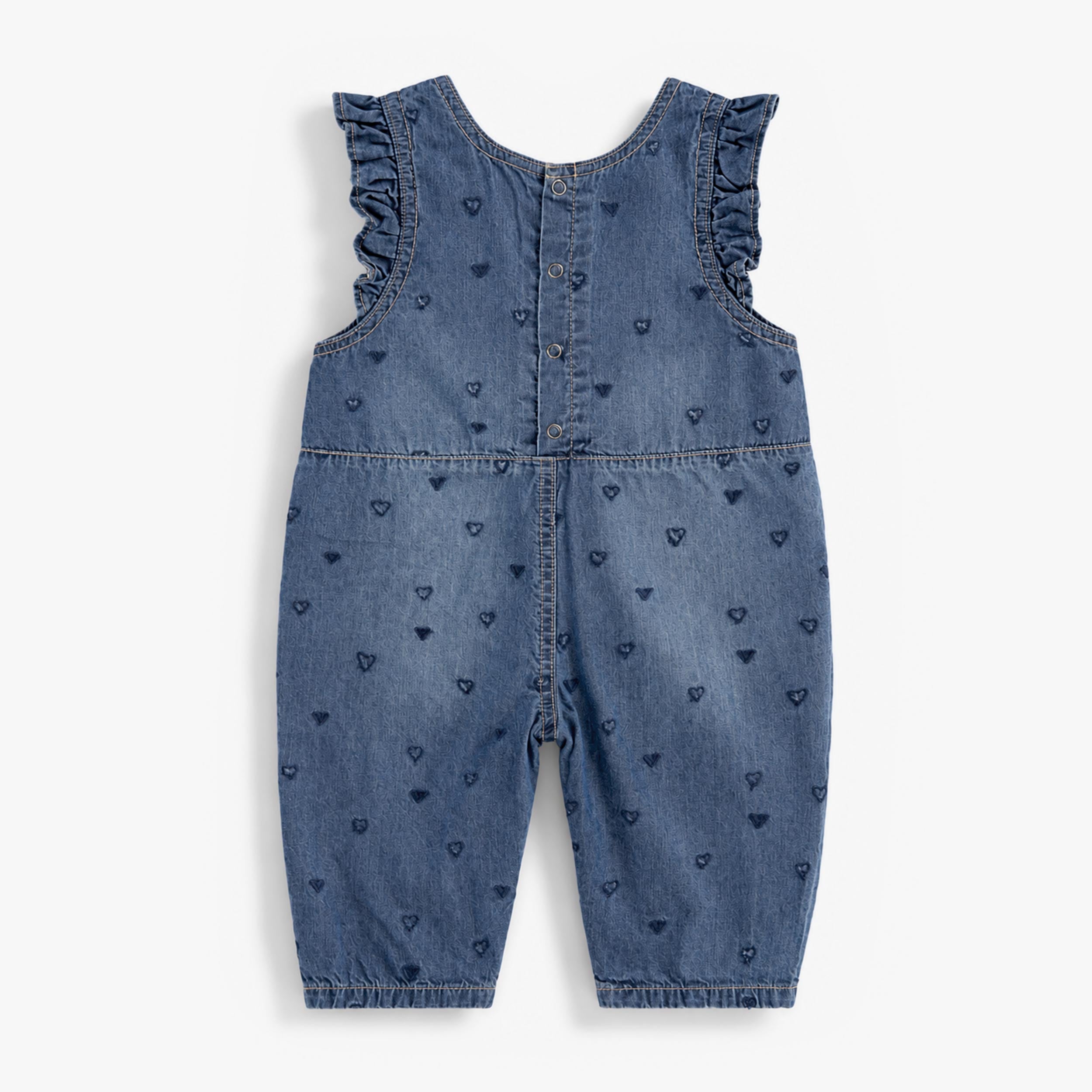 Dos de la salopette en denim léger, layette - Souris Mini