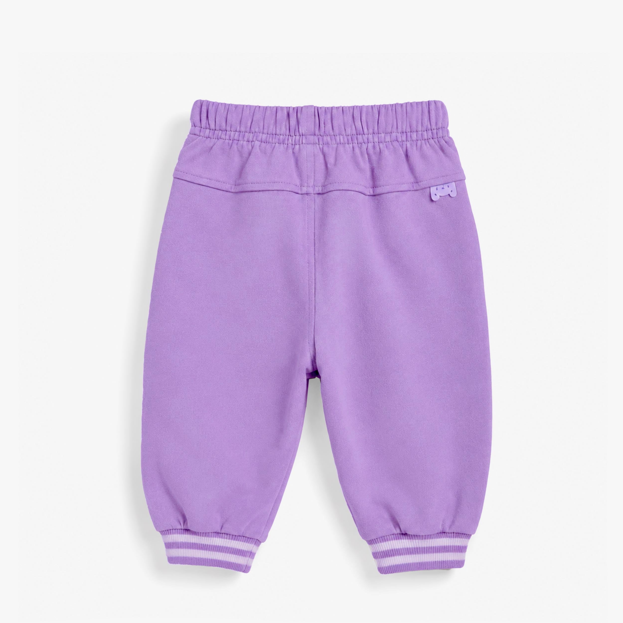 Dos du pantalon mauve style jogger, bébé - Souris Mini