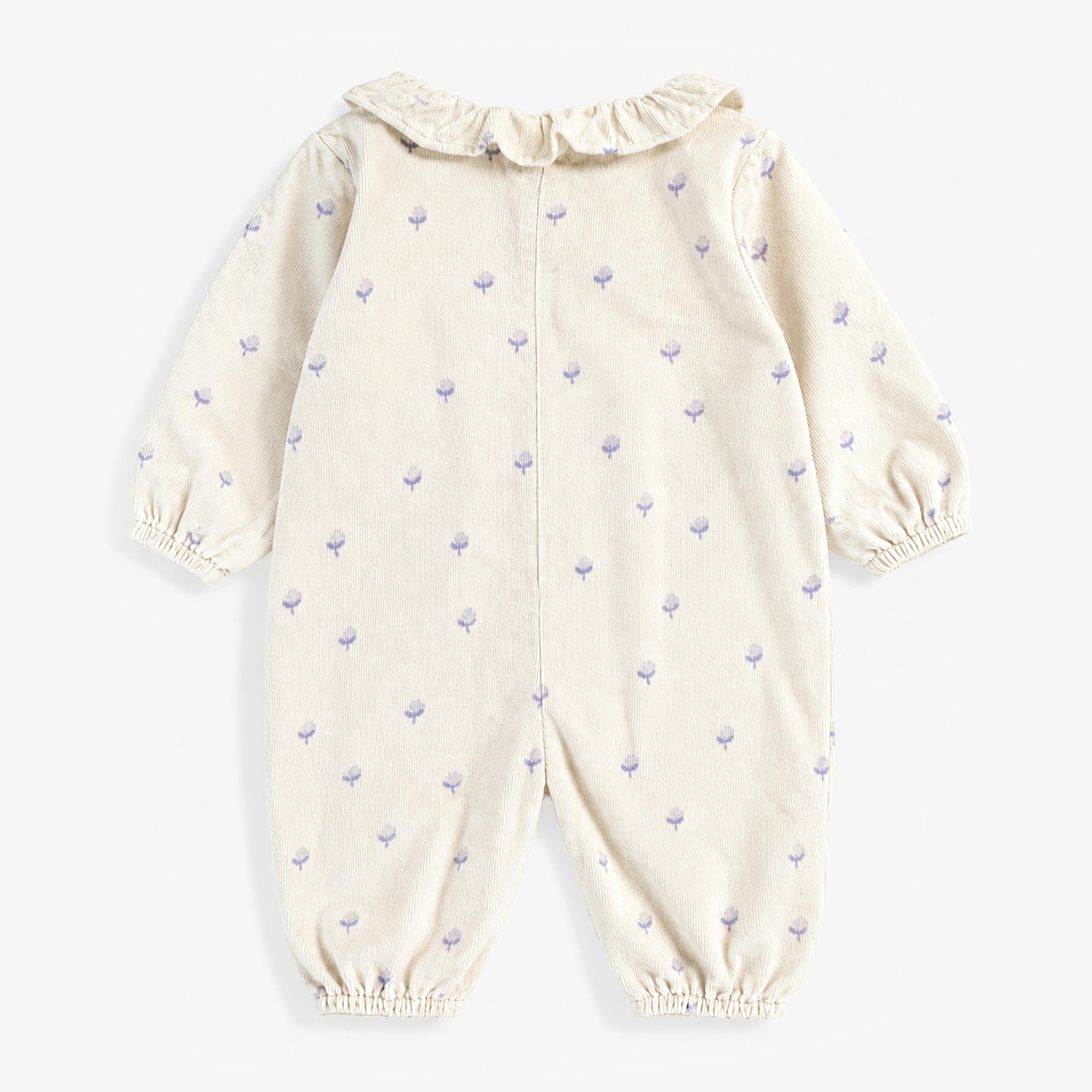 Dos du une pièce crème en velours côtelé, naissance - Souris Mini