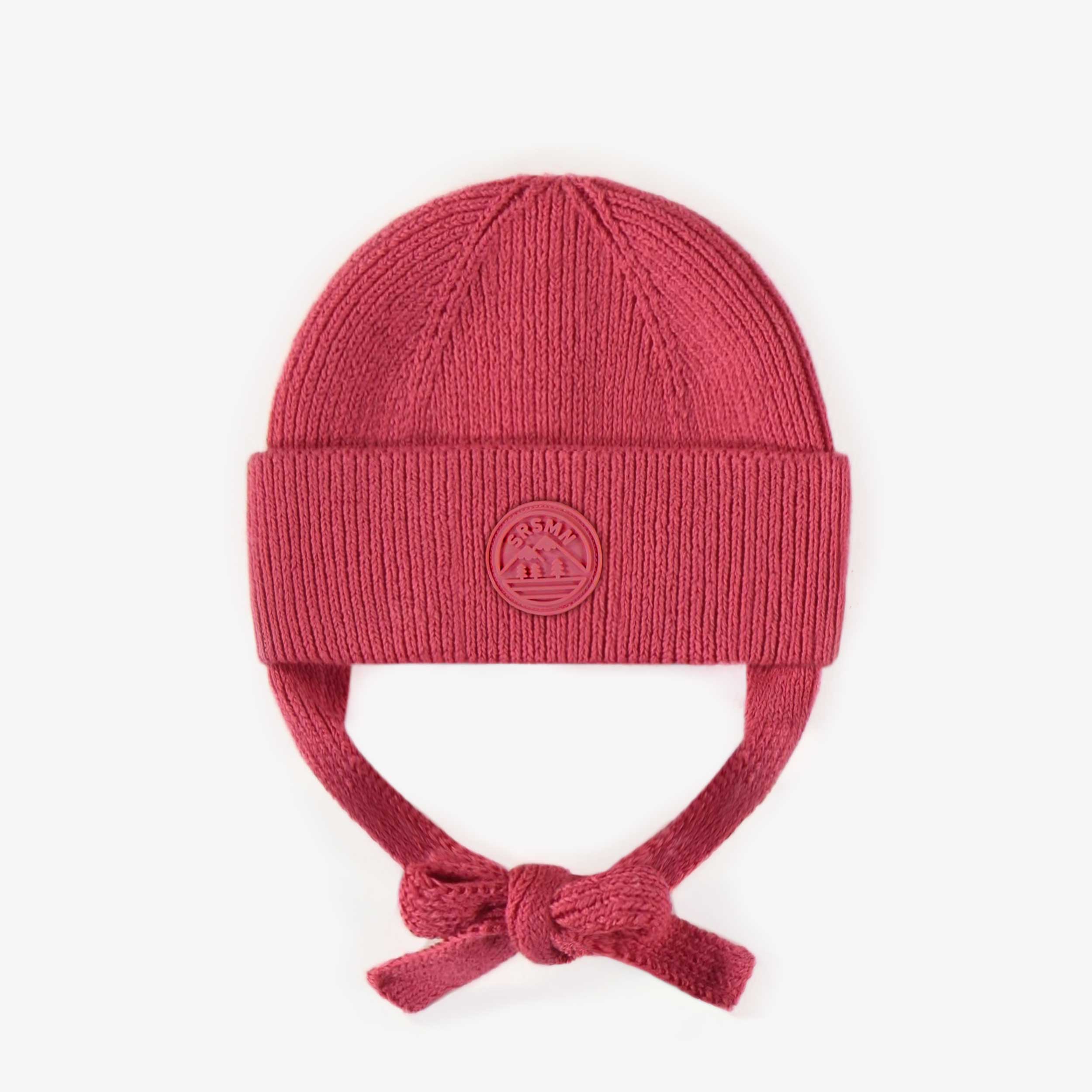 Tuque de maille rose foncé, bébé