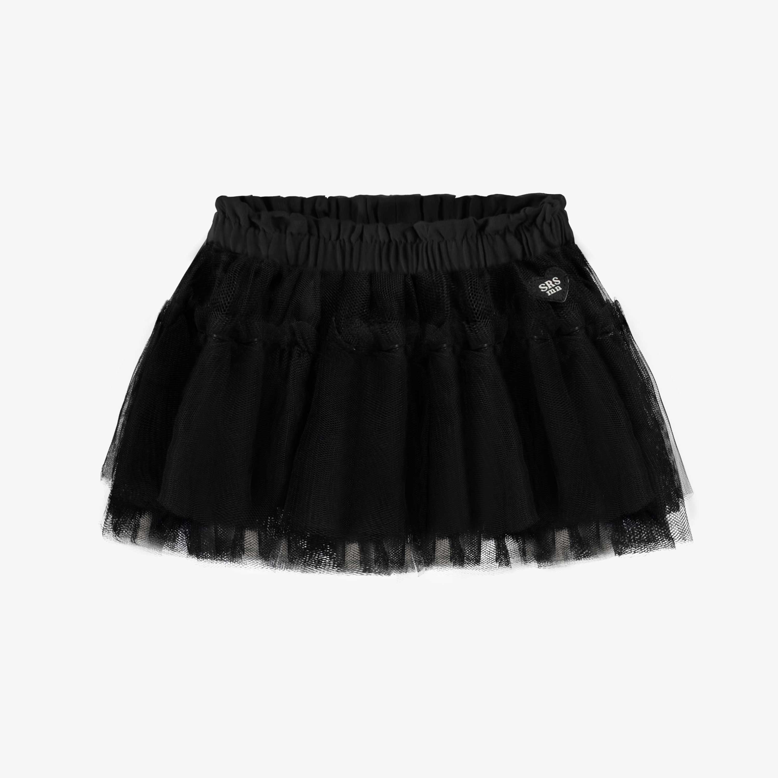 Jupe noire en tulle de polyester, bébé