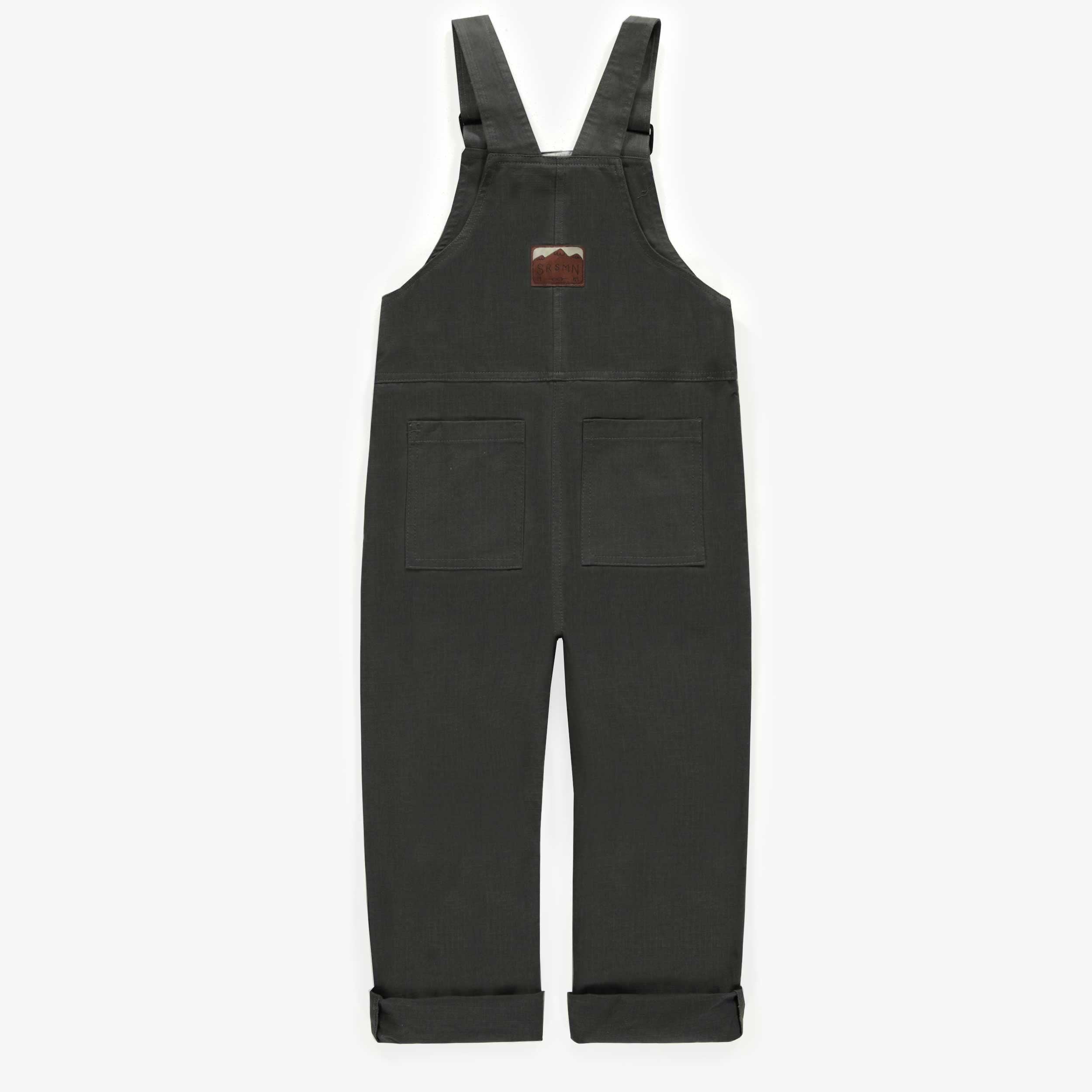 Loose fit charcoal overalls in cotton, child