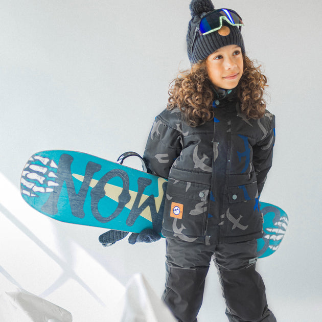 Habit de neige deux pièces noir à motif d’oiseaux, enfant Souris Mini Souris Mini Habit de neige deux pièces noir à motif d’oiseaux, enfant Souris Mini Souris Mini