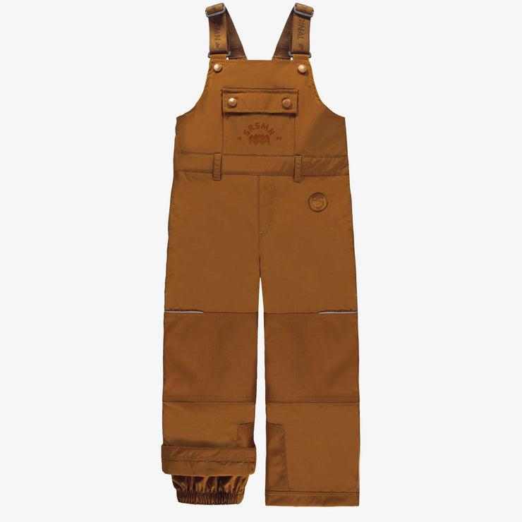 Salopette d’hiver brun cuivré en nylon, enfant || Copper-brown snow overalls in nylon, child