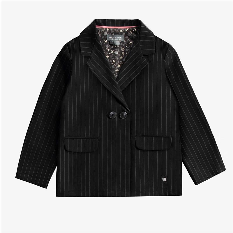 Veste Garçon Noir à Rayures - Taille 4 Ans - Marque Gorgeous Collection - Occasion Très Bon État