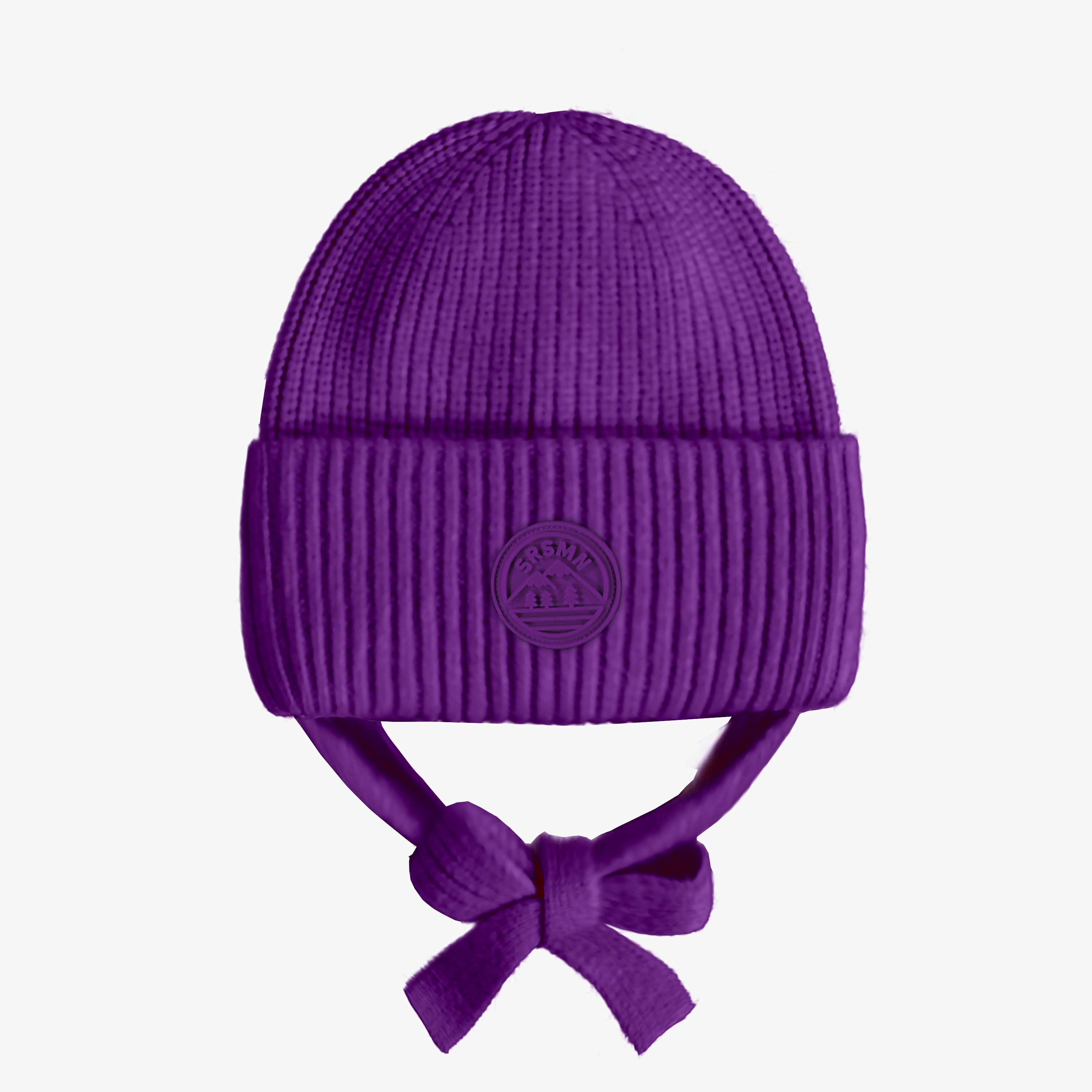 Tuque en tricot mauve foncé, bébé