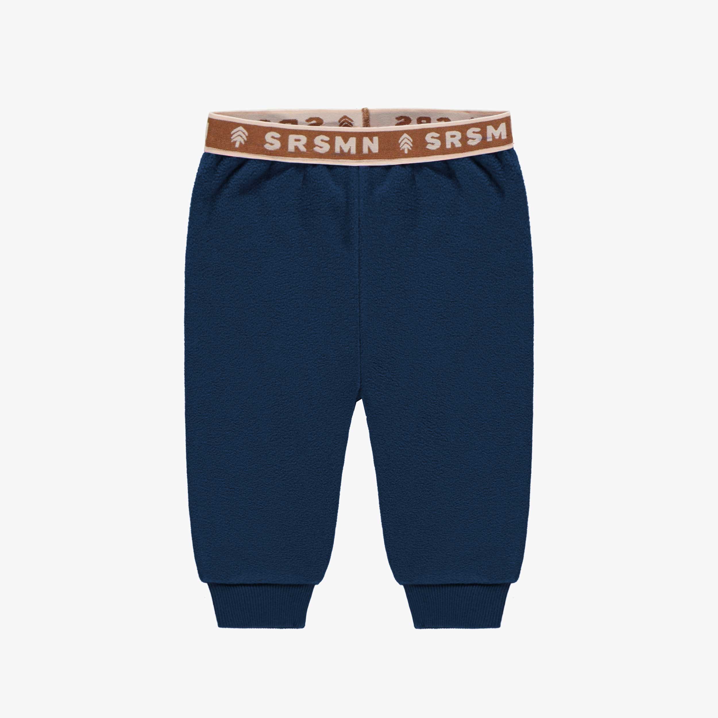 Pantalon en polar bleu, bébé