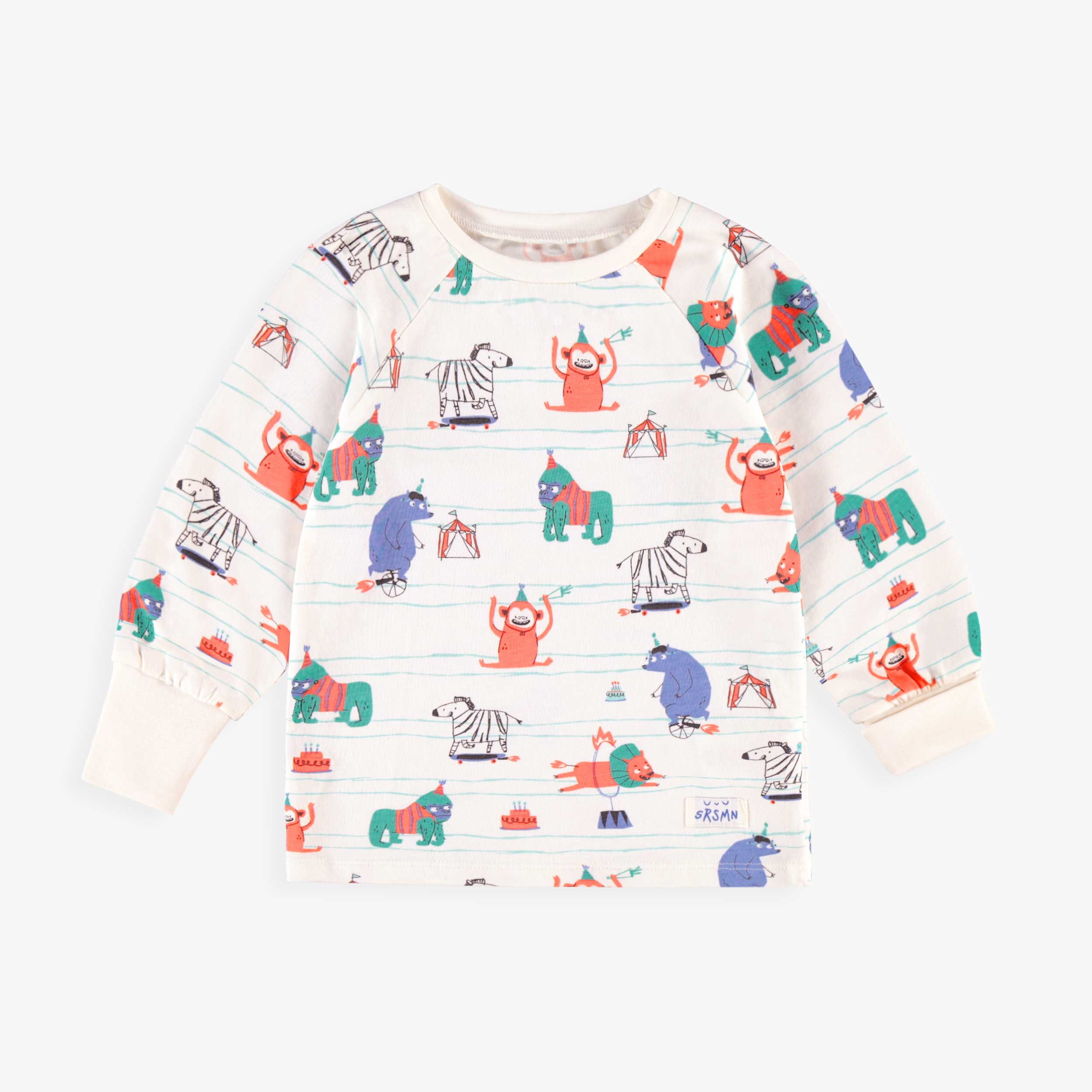 Haut du pyjama deux pièces crème à motifs d’animaux, bébé