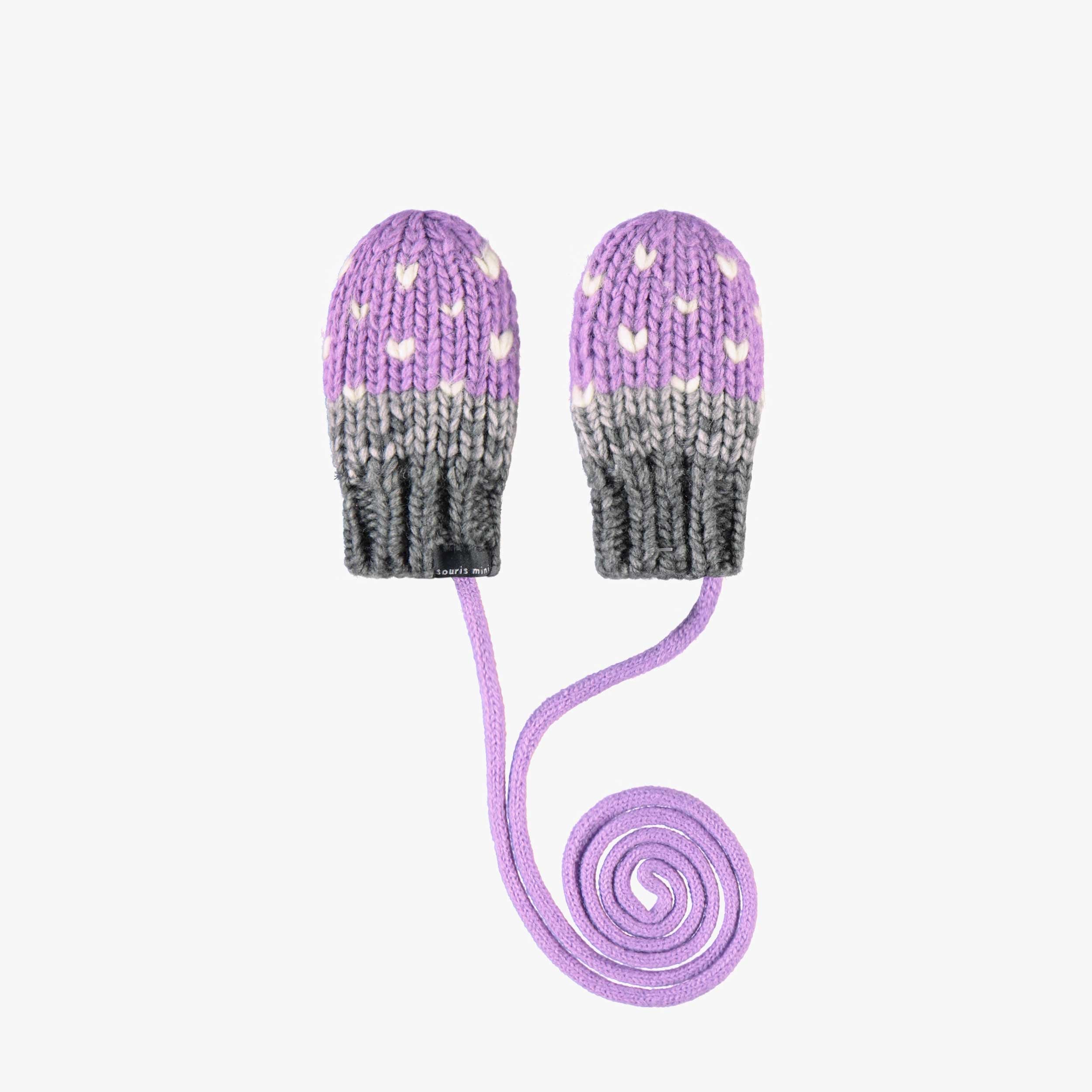 Mitaines bleues en tricot, bébé