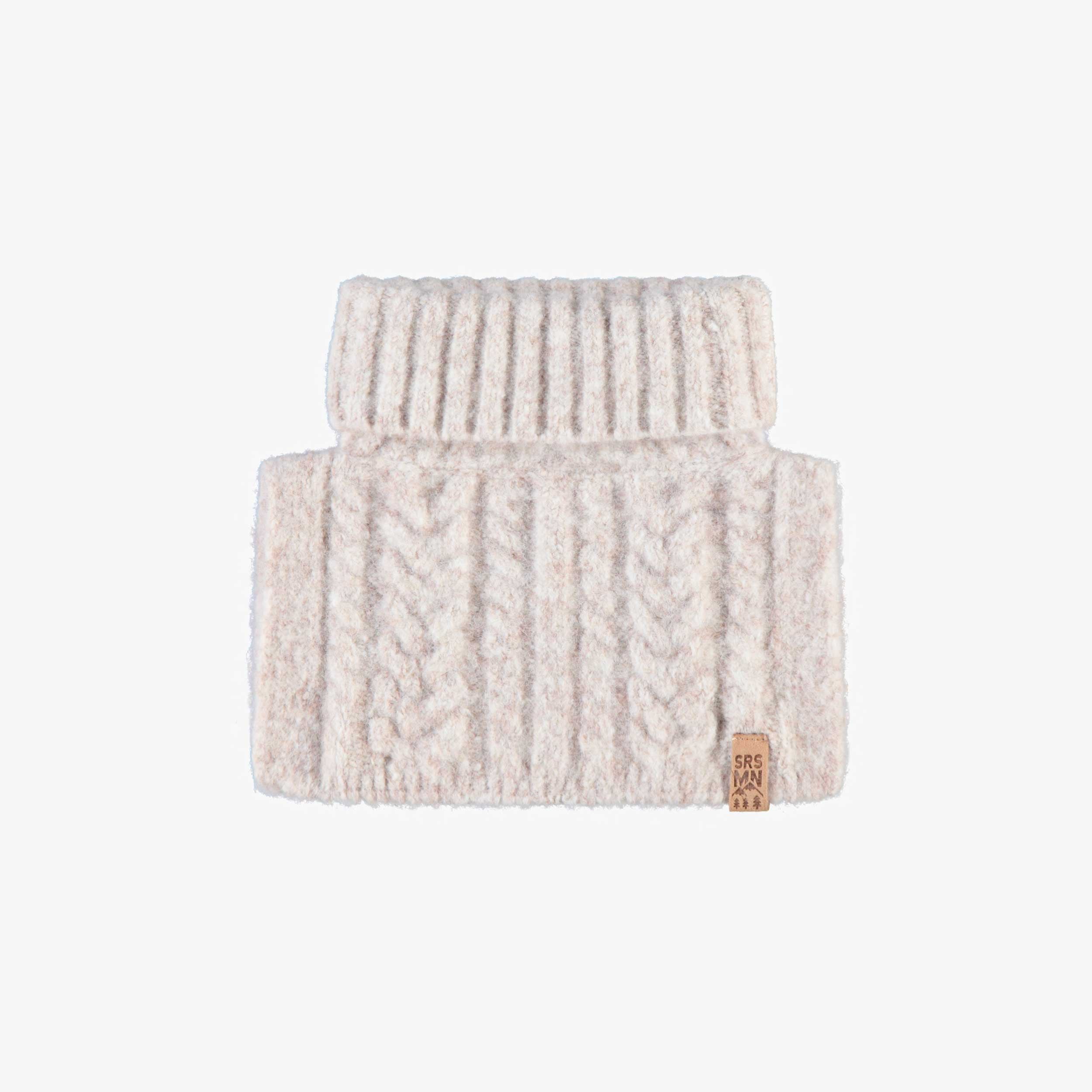 Cache-cou beige en tricot, bébé