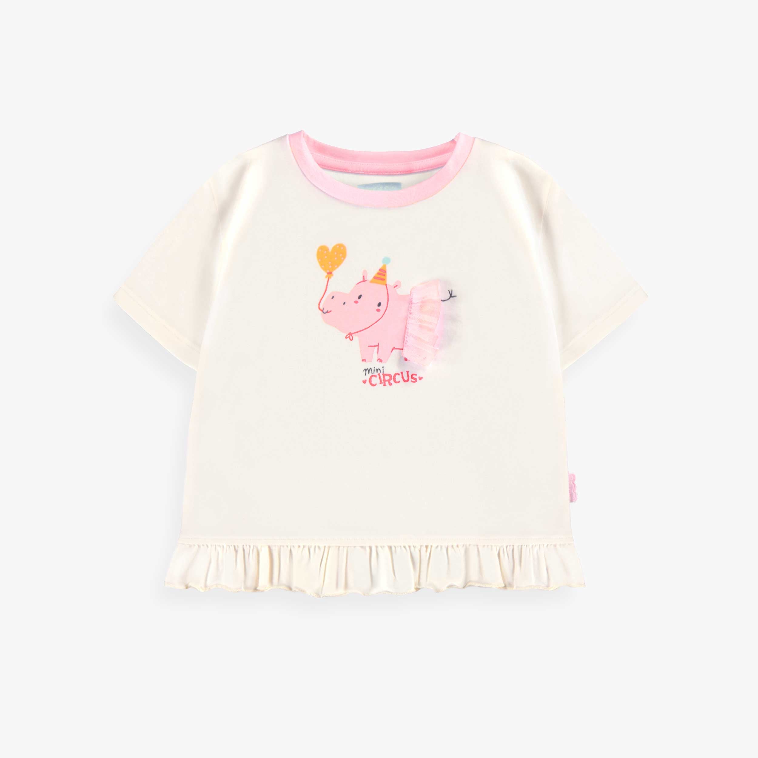 T-shirt crème avec illustration, bébé