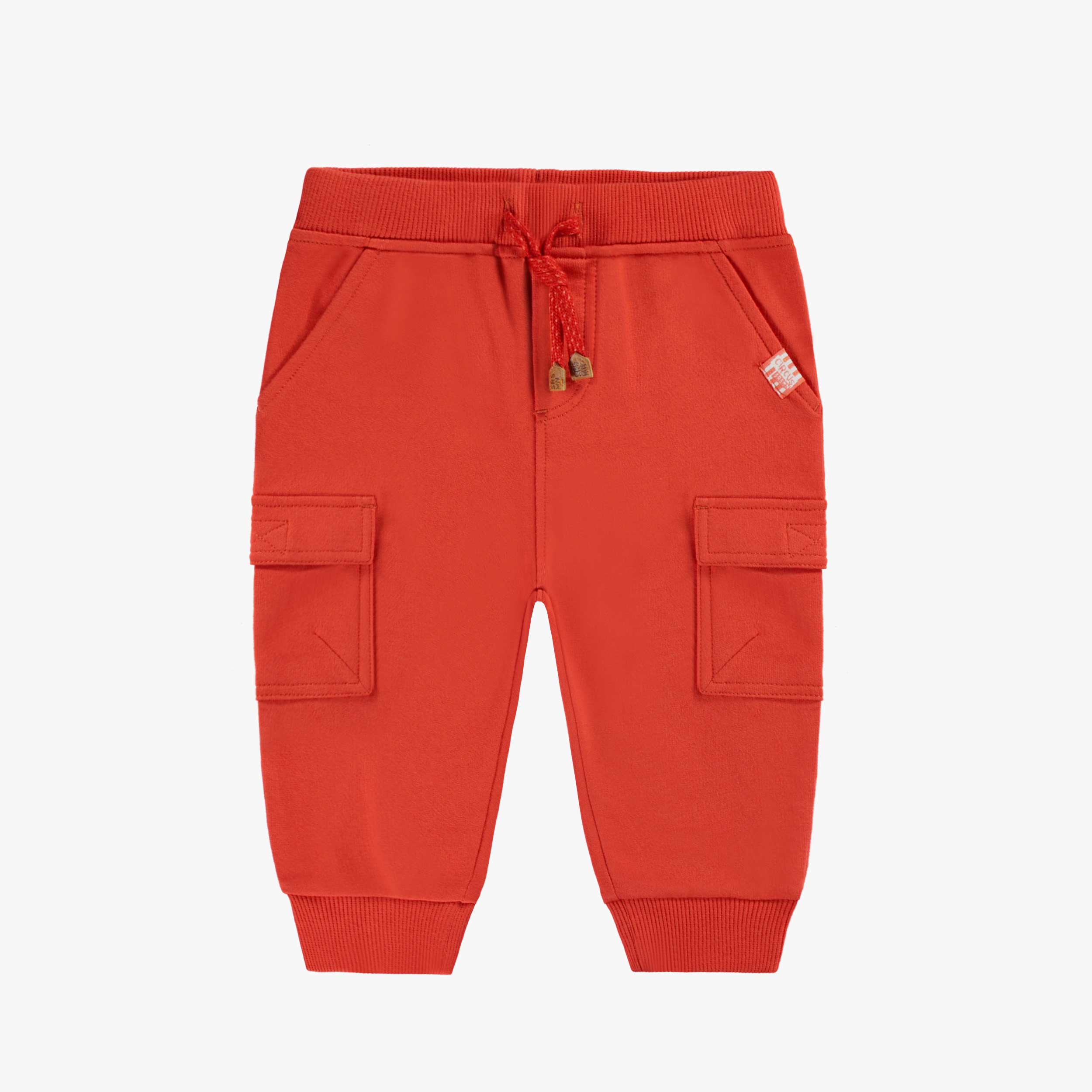 Red jogger pants, baby
