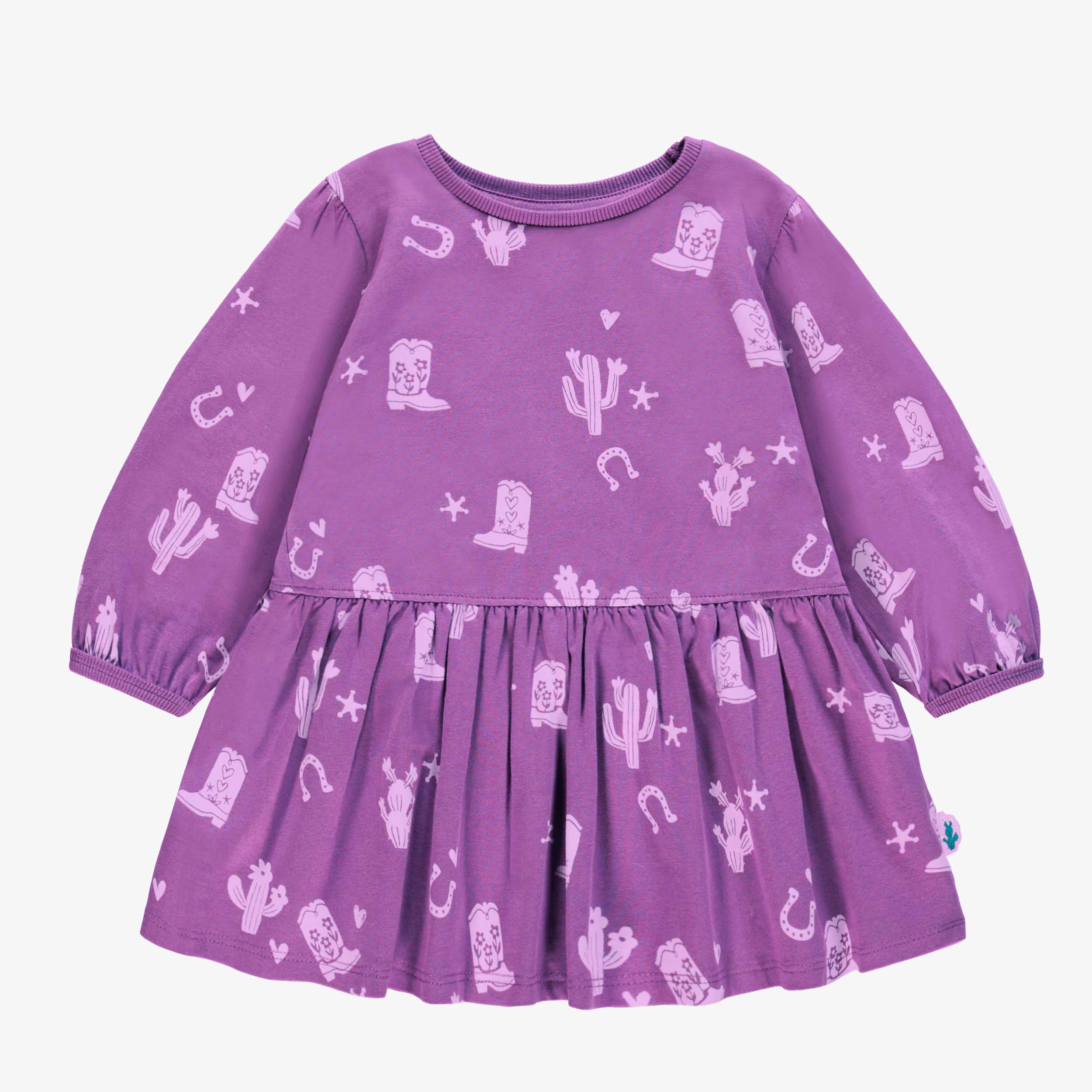 Robe mauve à motifs western, bébé