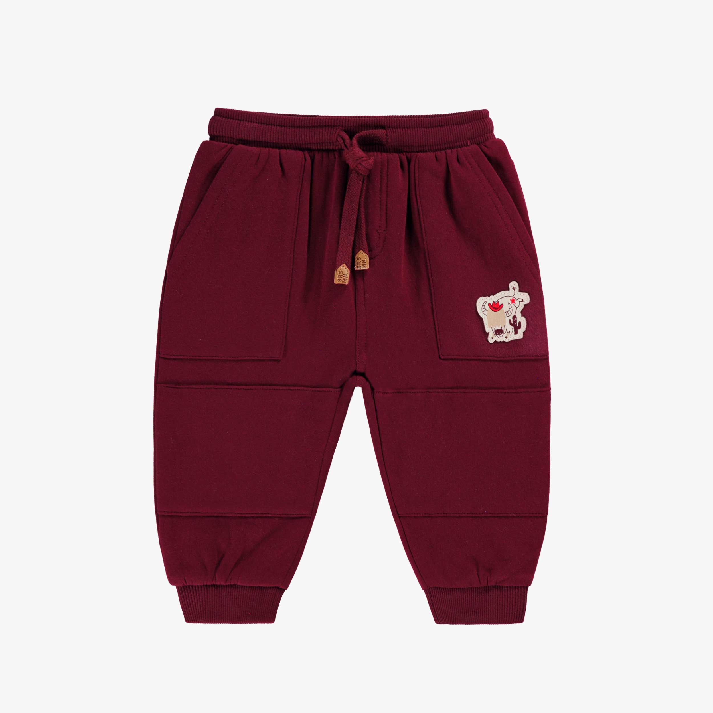 Pantalon bourgogne style jogger, bébé