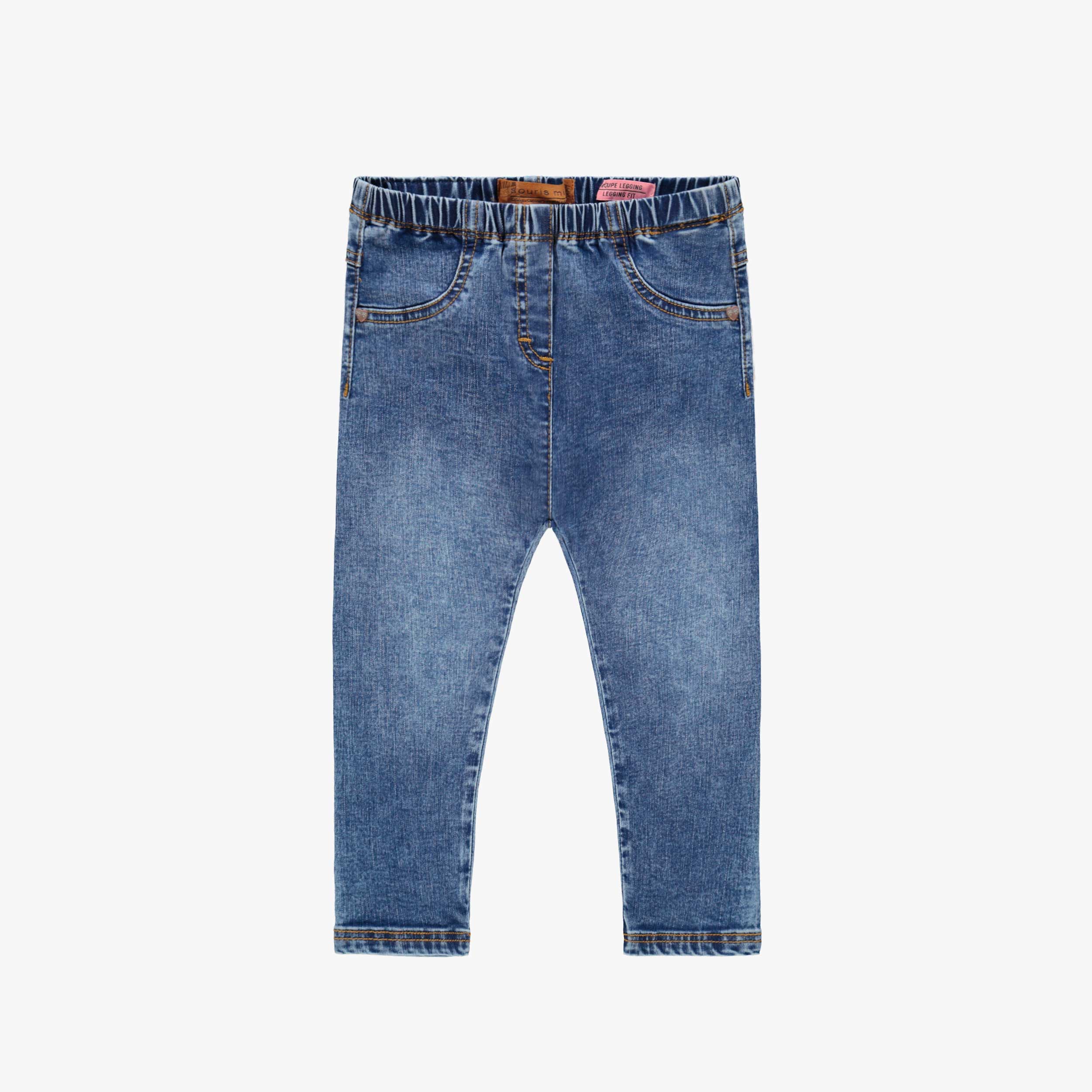 Blue denim jeggings, baby