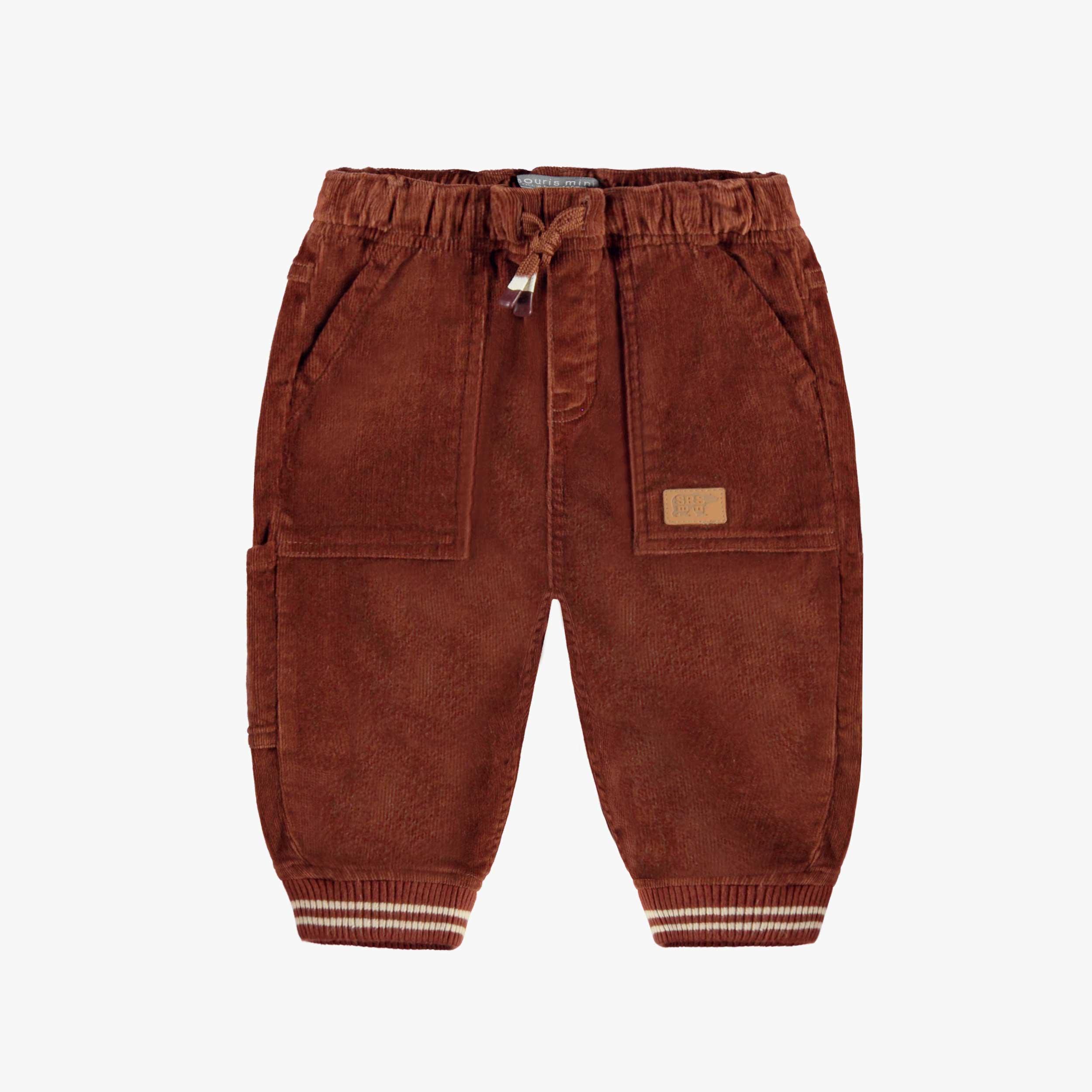 Pantalon brun en velours côtelé, bébé